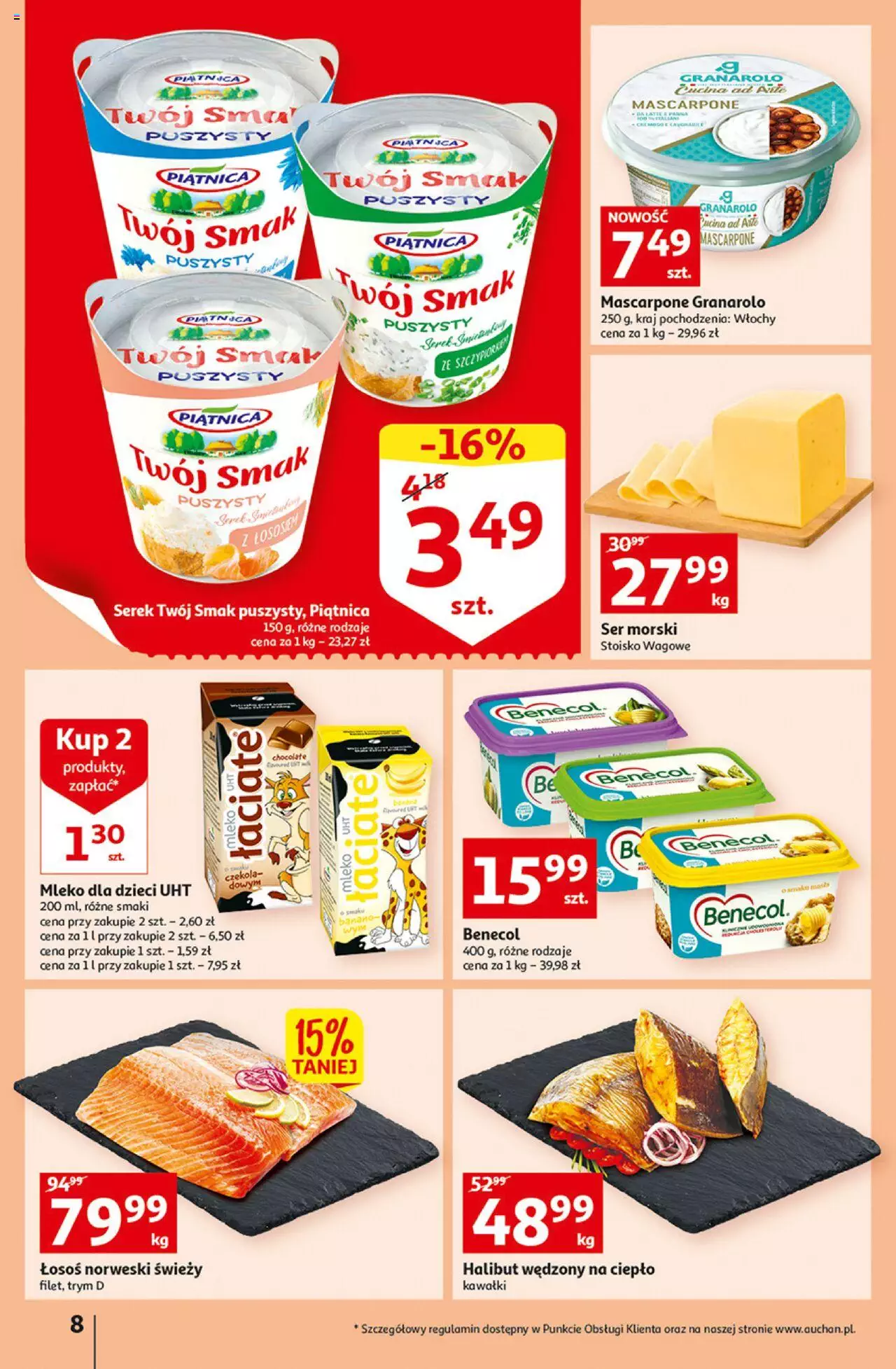 Auchan Szkoła oszczędzania Temat PrzeAtrakcje cenowe Hipermarkety gazetka ważna od 18.08.2022 do 24.08.2022 strona 8