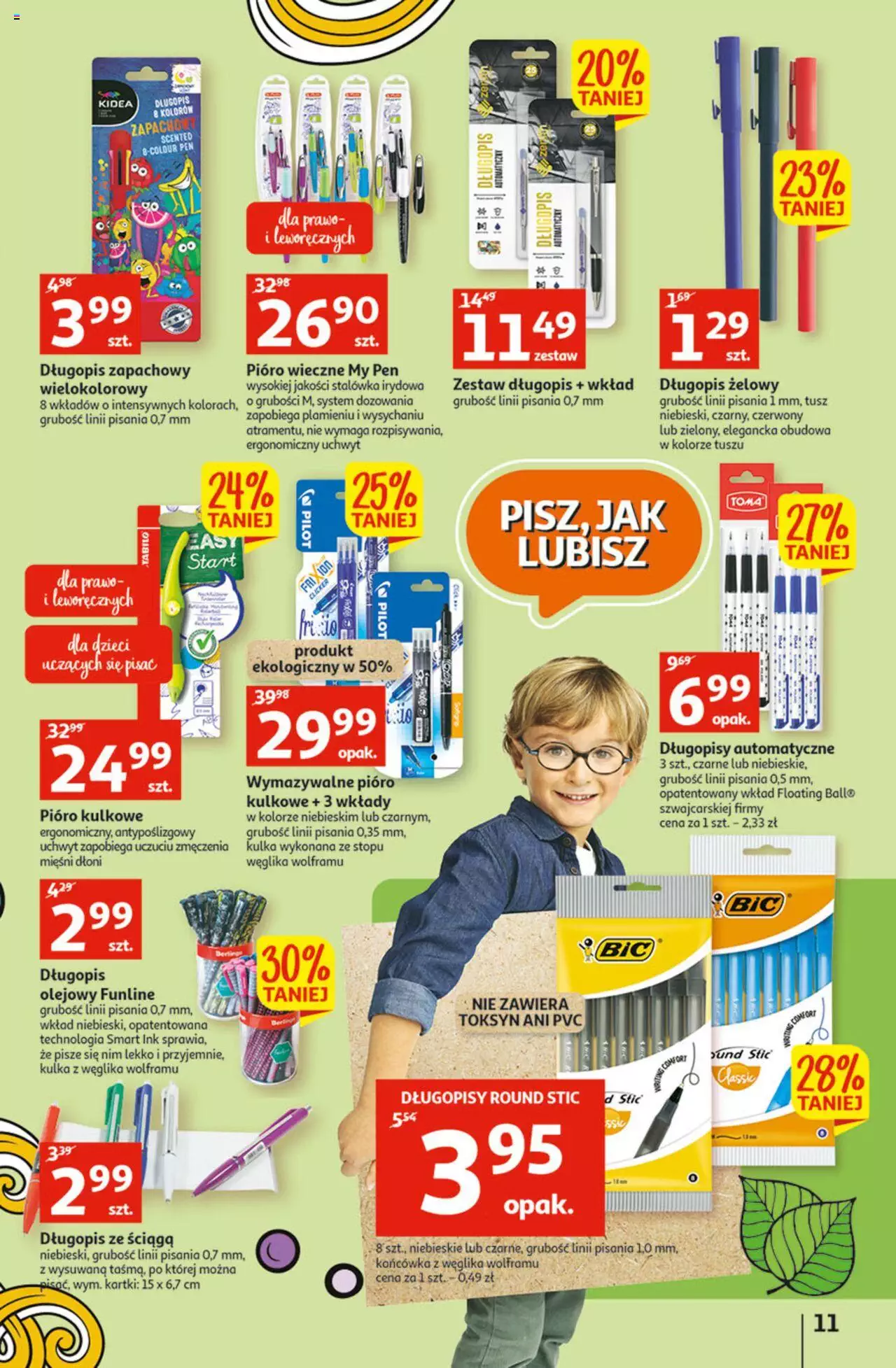 Auchan Szkoła oszczędzania Temat Szkolne przeOferty Hipermarkety gazetka ważna od 11.08.2022 do 17.08.2022 strona 11