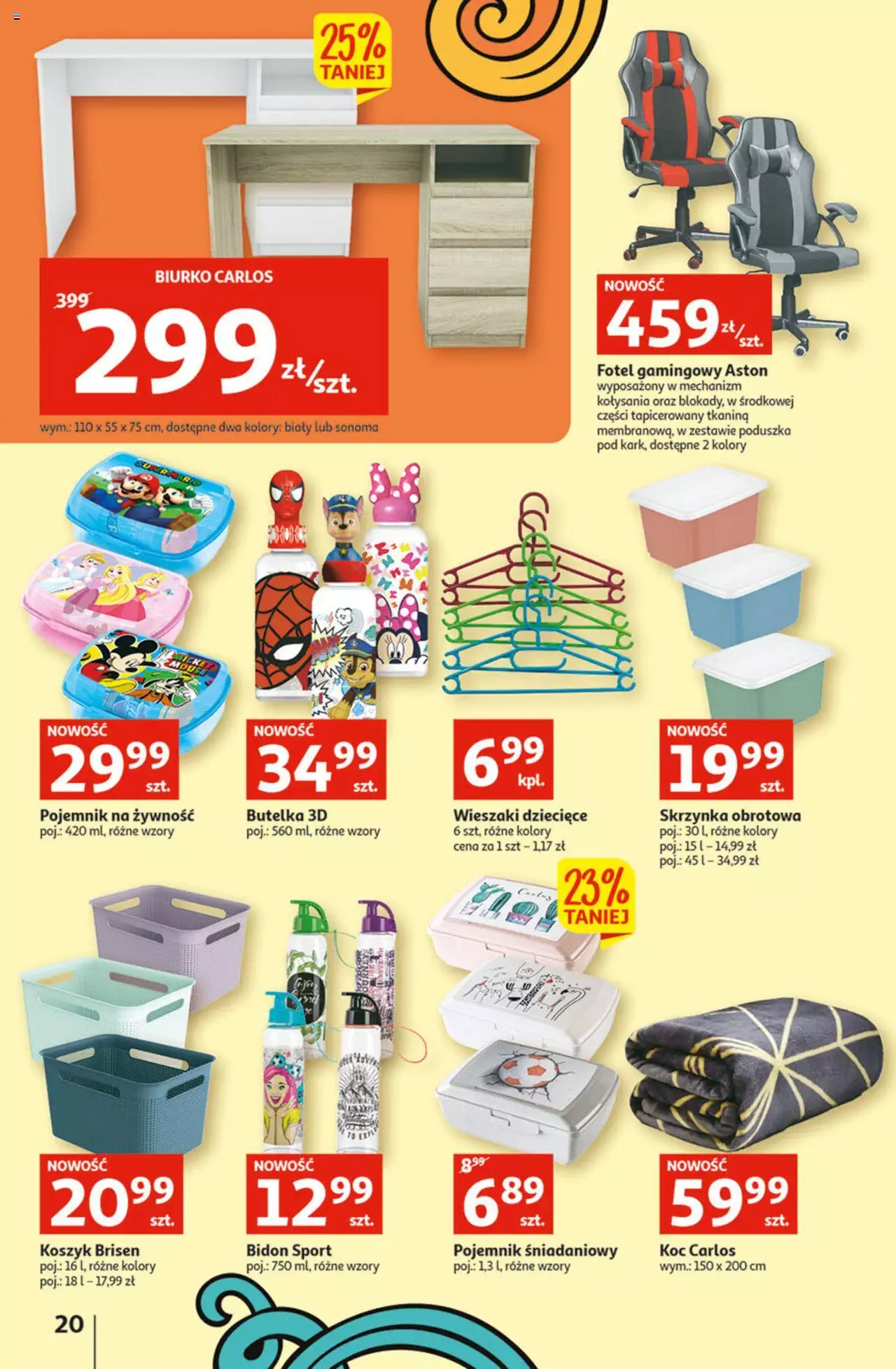 Auchan Szkoła oszczędzania Temat Szkolne przeOferty Hipermarkety gazetka ważna od 11.08.2022 do 17.08.2022 strona 20