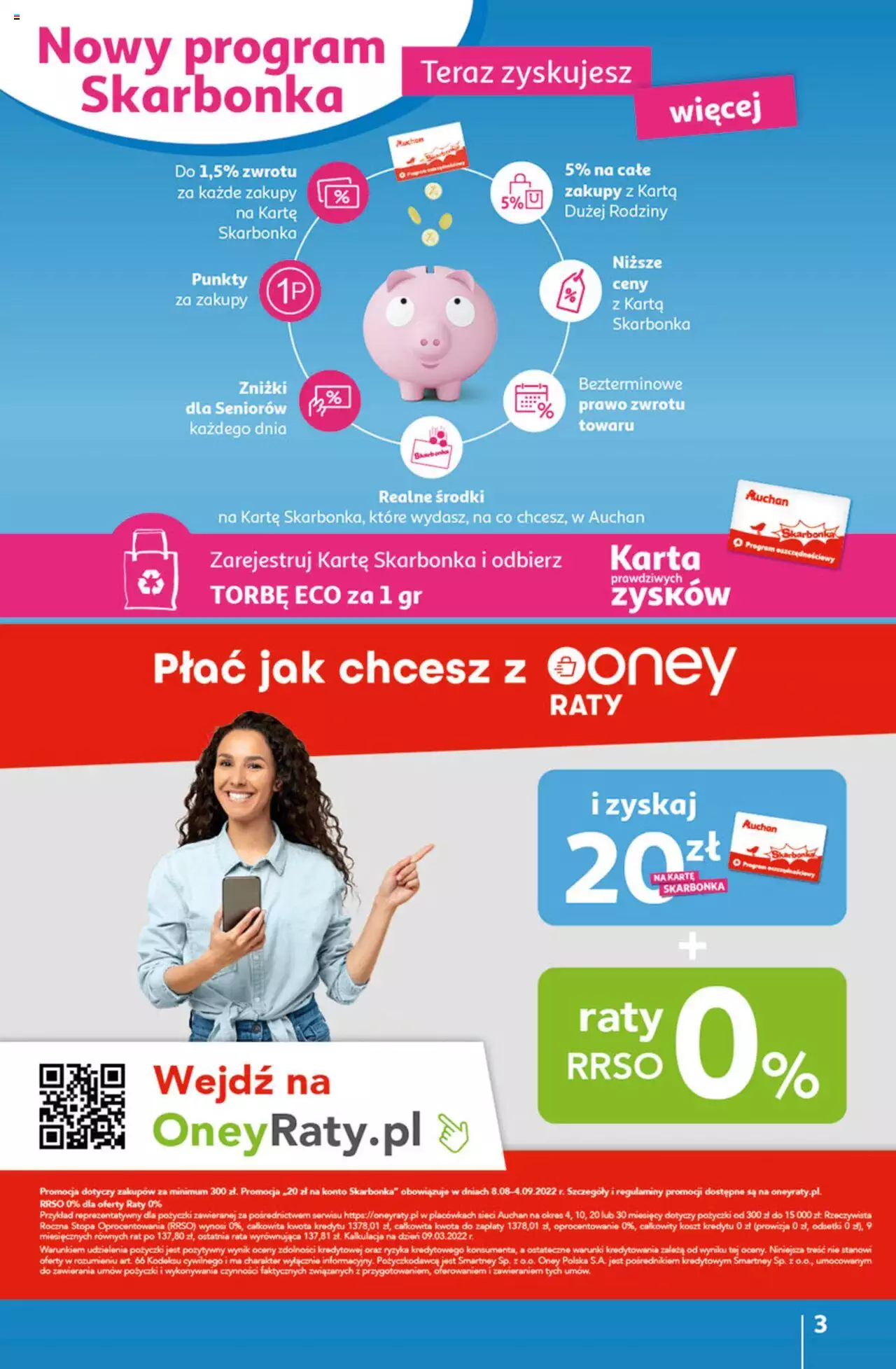 Auchan Szkoła oszczędzania Temat Szkolne przeOferty Hipermarkety gazetka ważna od 11.08.2022 do 17.08.2022 strona 3