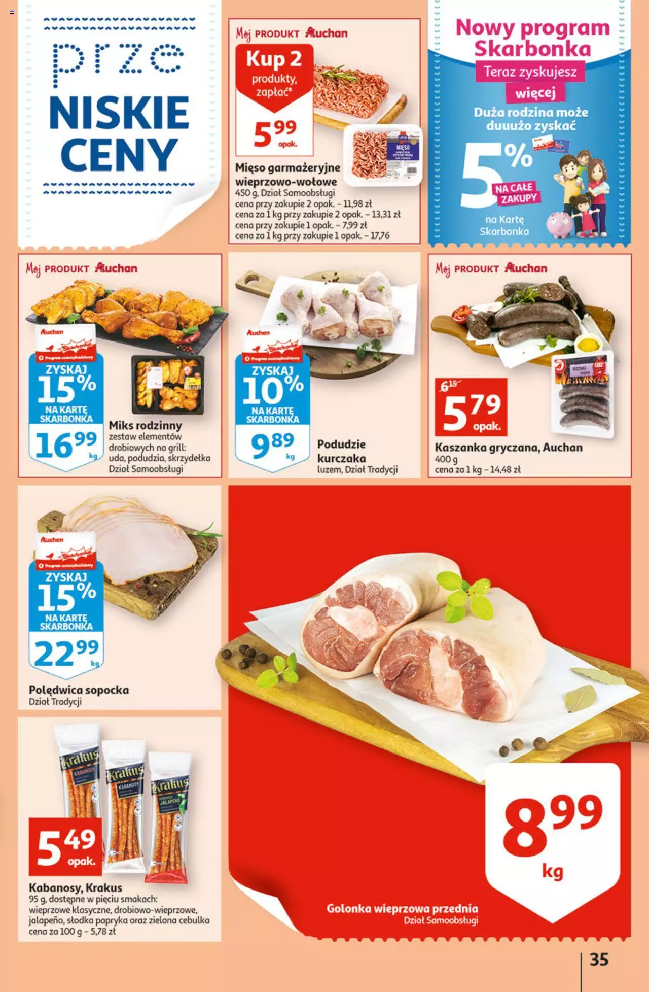 Auchan Szkoła oszczędzania Temat Szkolne przeOferty Hipermarkety gazetka ważna od 11.08.2022 do 17.08.2022 strona 35