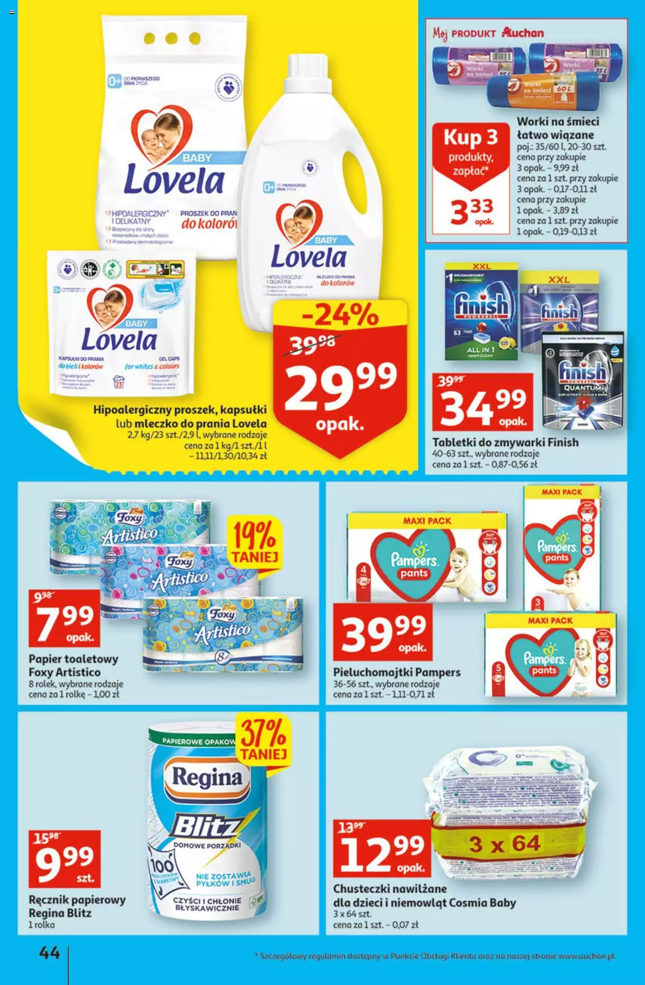 Auchan Szkoła oszczędzania Temat Szkolne przeOferty Hipermarkety gazetka ważna od 11.08.2022 do 17.08.2022 strona 44