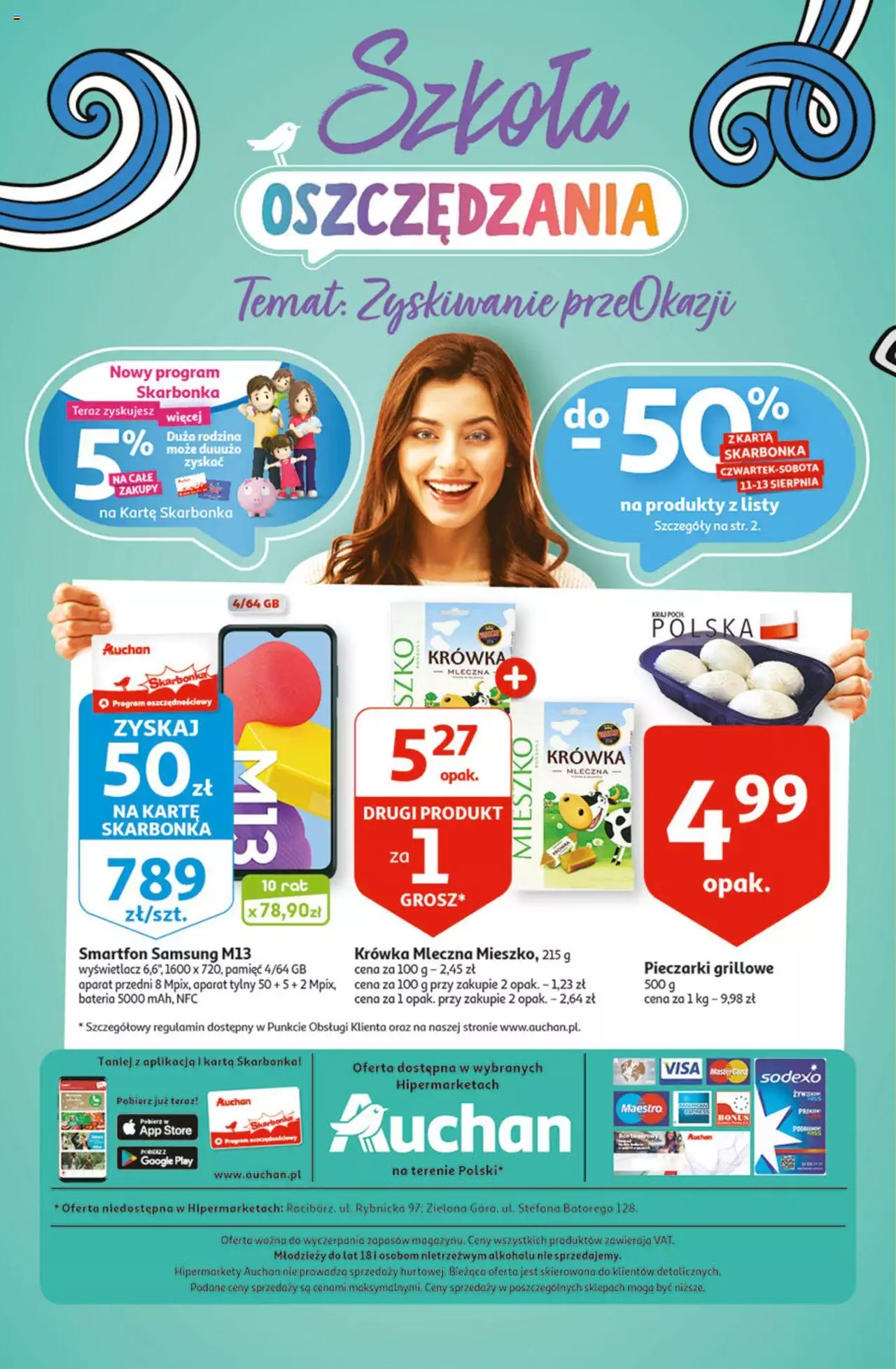 Auchan Szkoła oszczędzania Temat Szkolne przeOferty Hipermarkety gazetka ważna od 11.08.2022 do 17.08.2022 strona 48