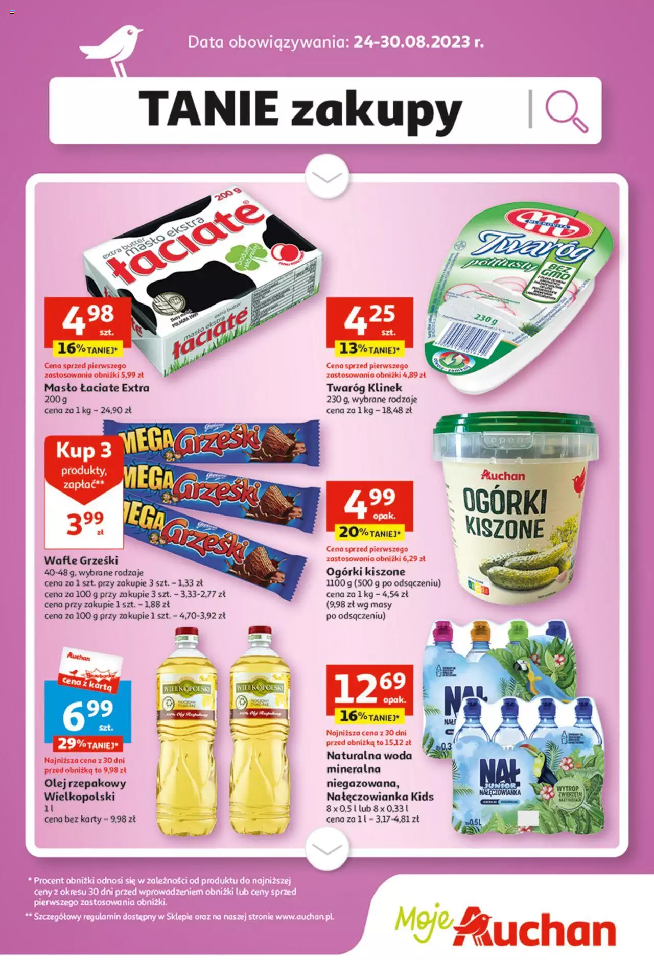 Auchan Tanie Zakupy Gazetka ważna od 24.08.2023 do 30.08.2023 strona 1