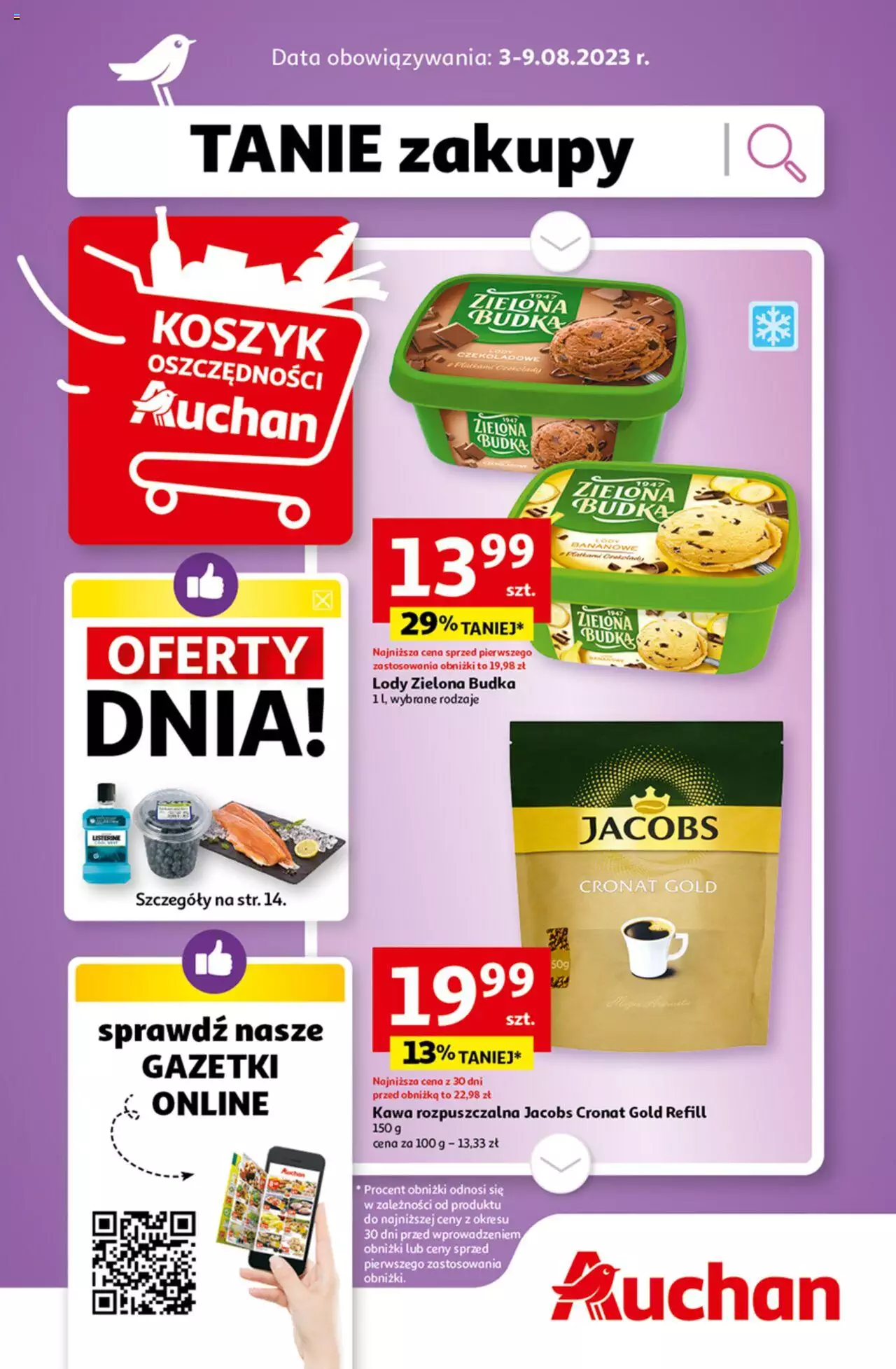 Auchan Tanie Zakupy Hipermarket Gazetka ważna od 03.08.2023 do 09.08.2023 strona 1