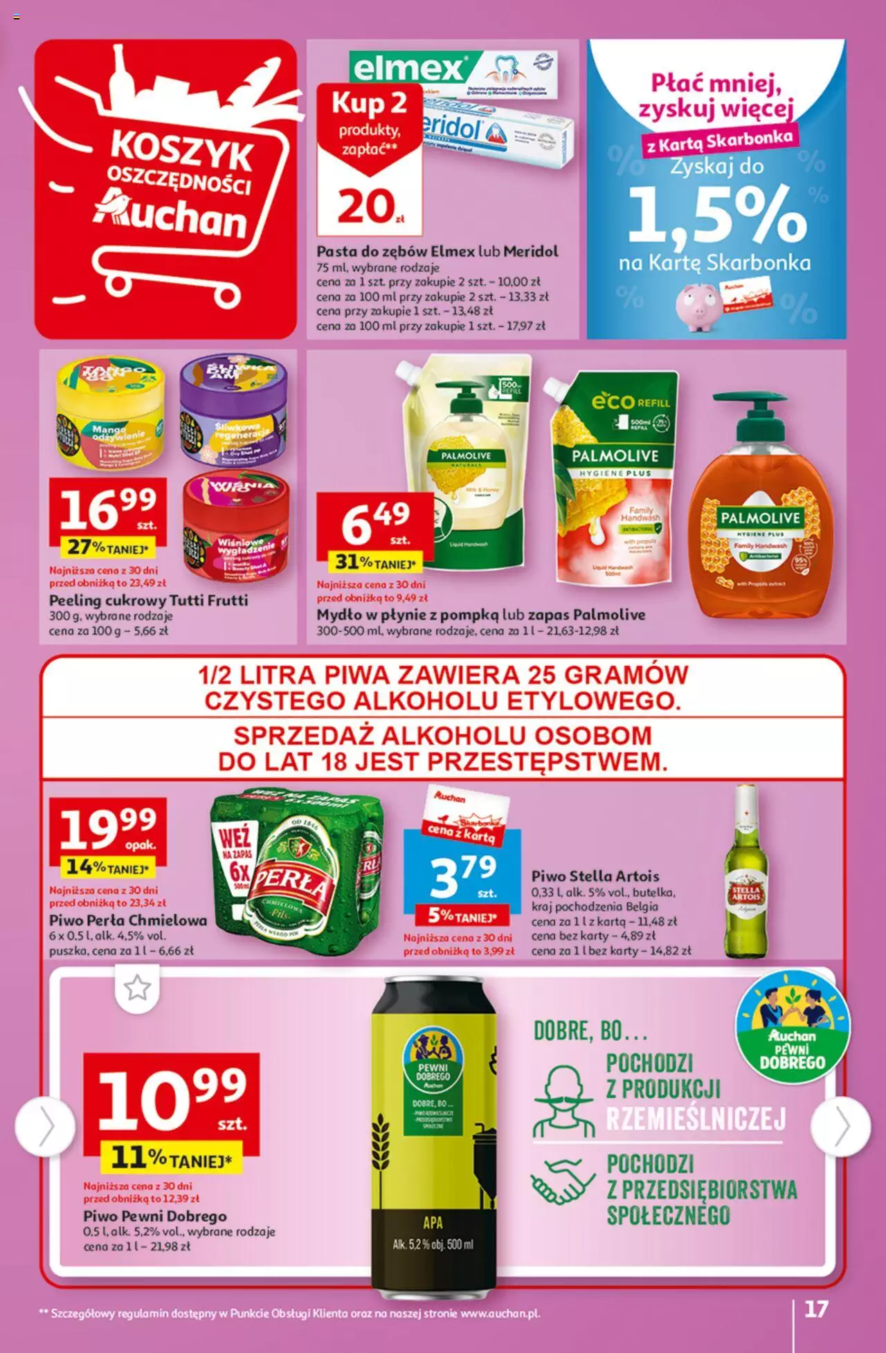 Auchan Tanie Zakupy Hipermarket Gazetka ważna od 24.08.2023 do 30.08.2023 strona 17