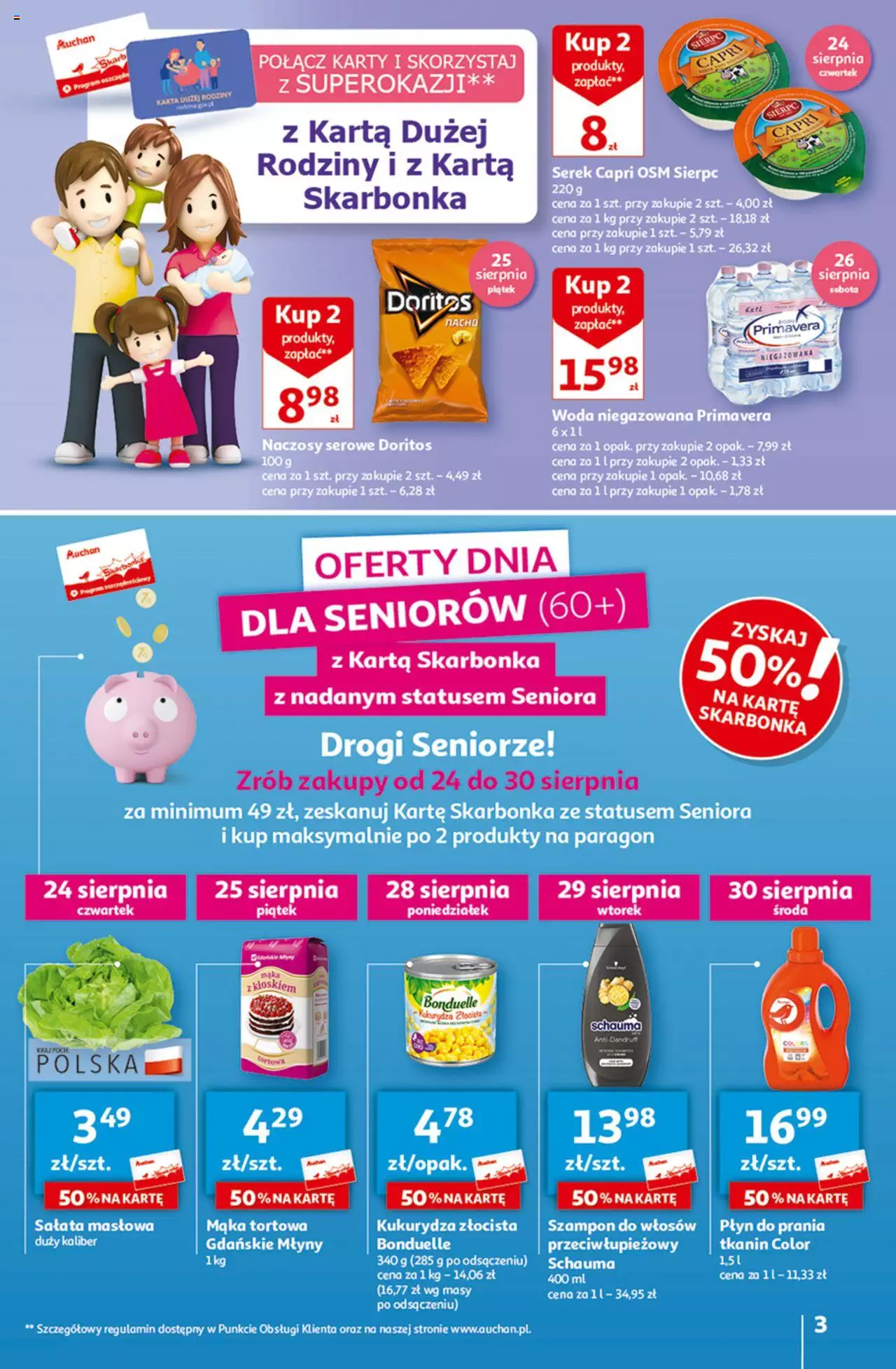 Auchan Tanie Zakupy Hipermarket Gazetka ważna od 24.08.2023 do 30.08.2023 strona 3