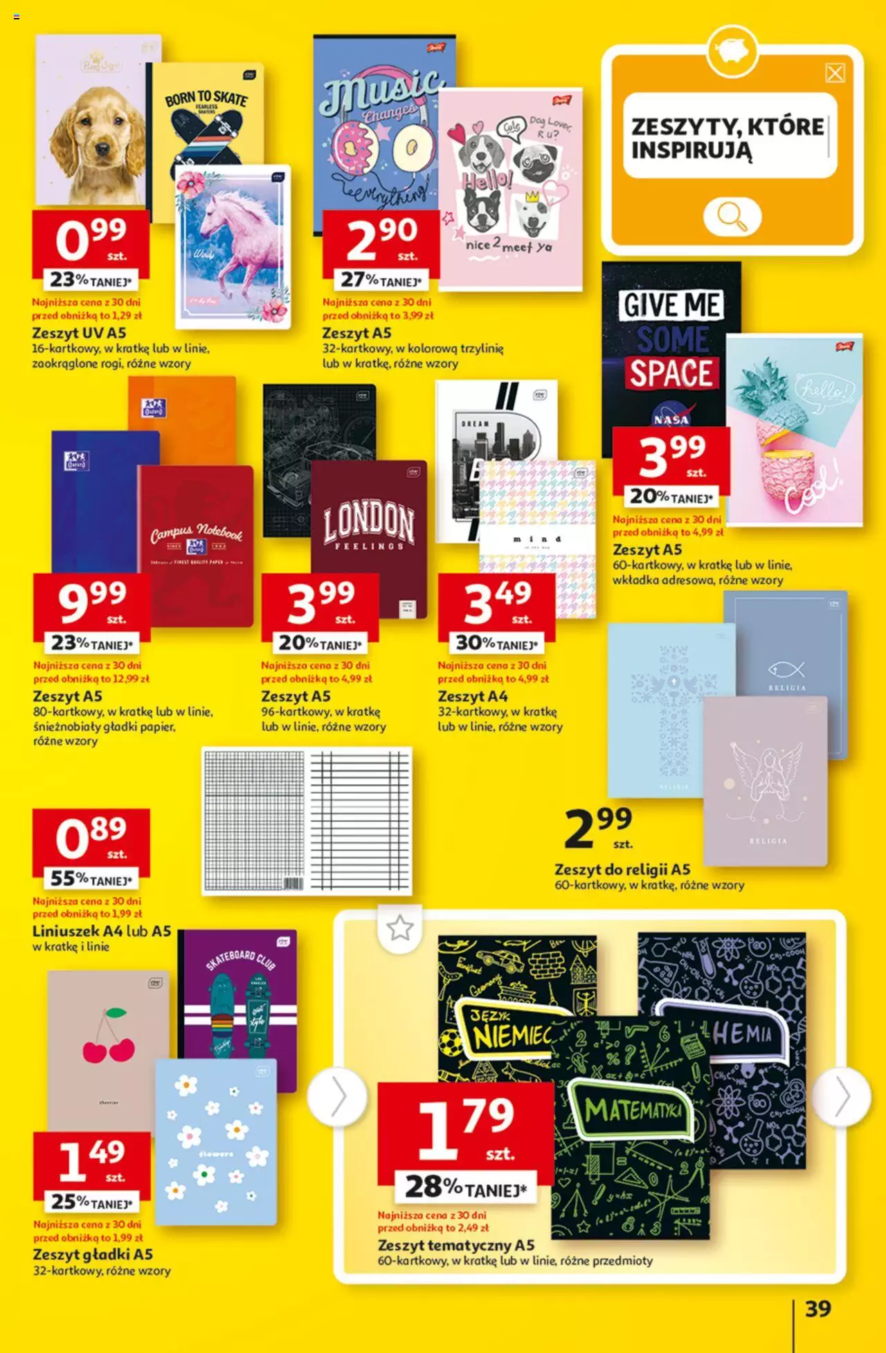 Auchan Tanie Zakupy Hipermarket Gazetka ważna od 24.08.2023 do 30.08.2023 strona 39