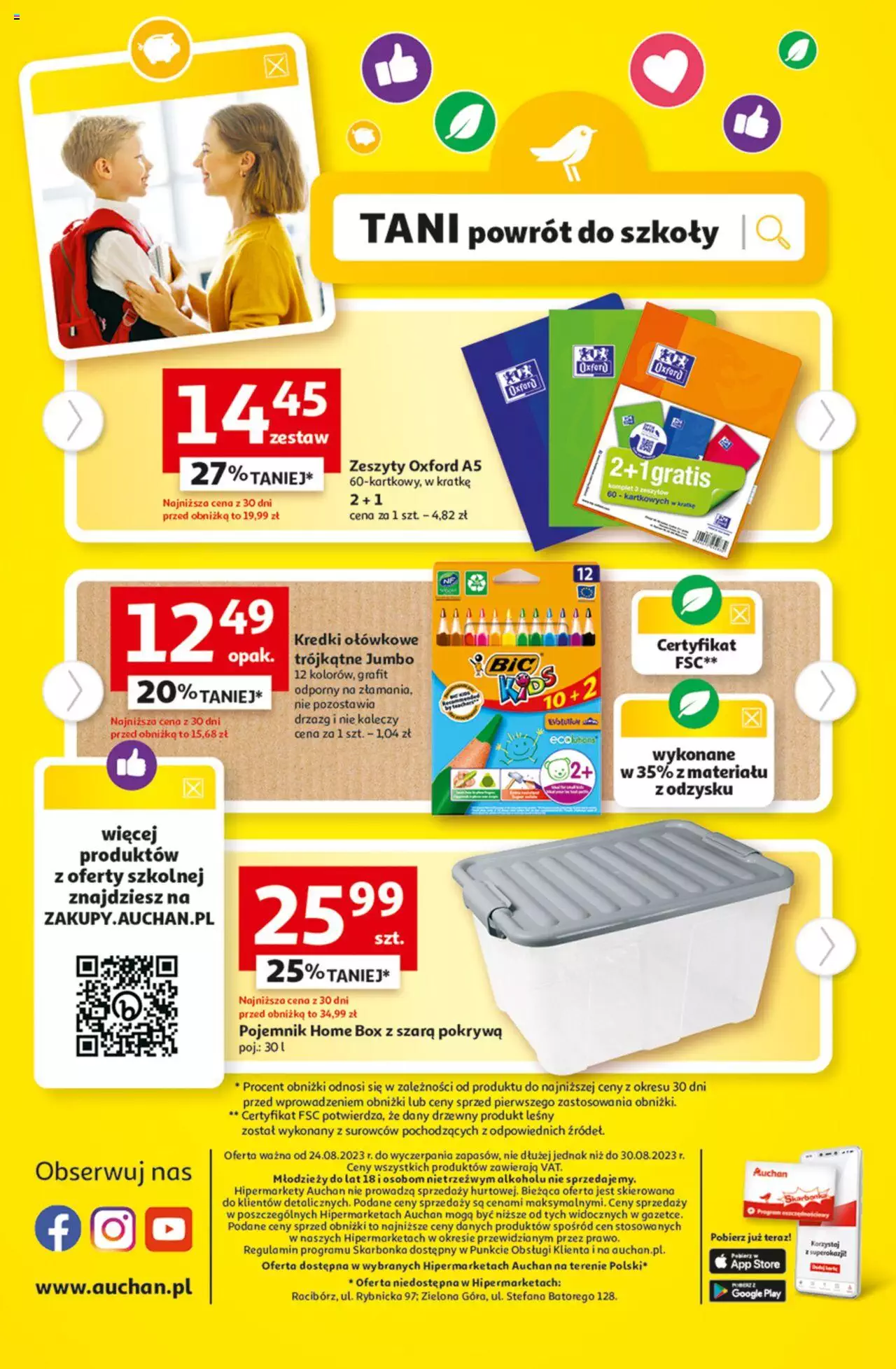 Auchan Tanie Zakupy Hipermarket Gazetka ważna od 24.08.2023 do 30.08.2023 strona 40