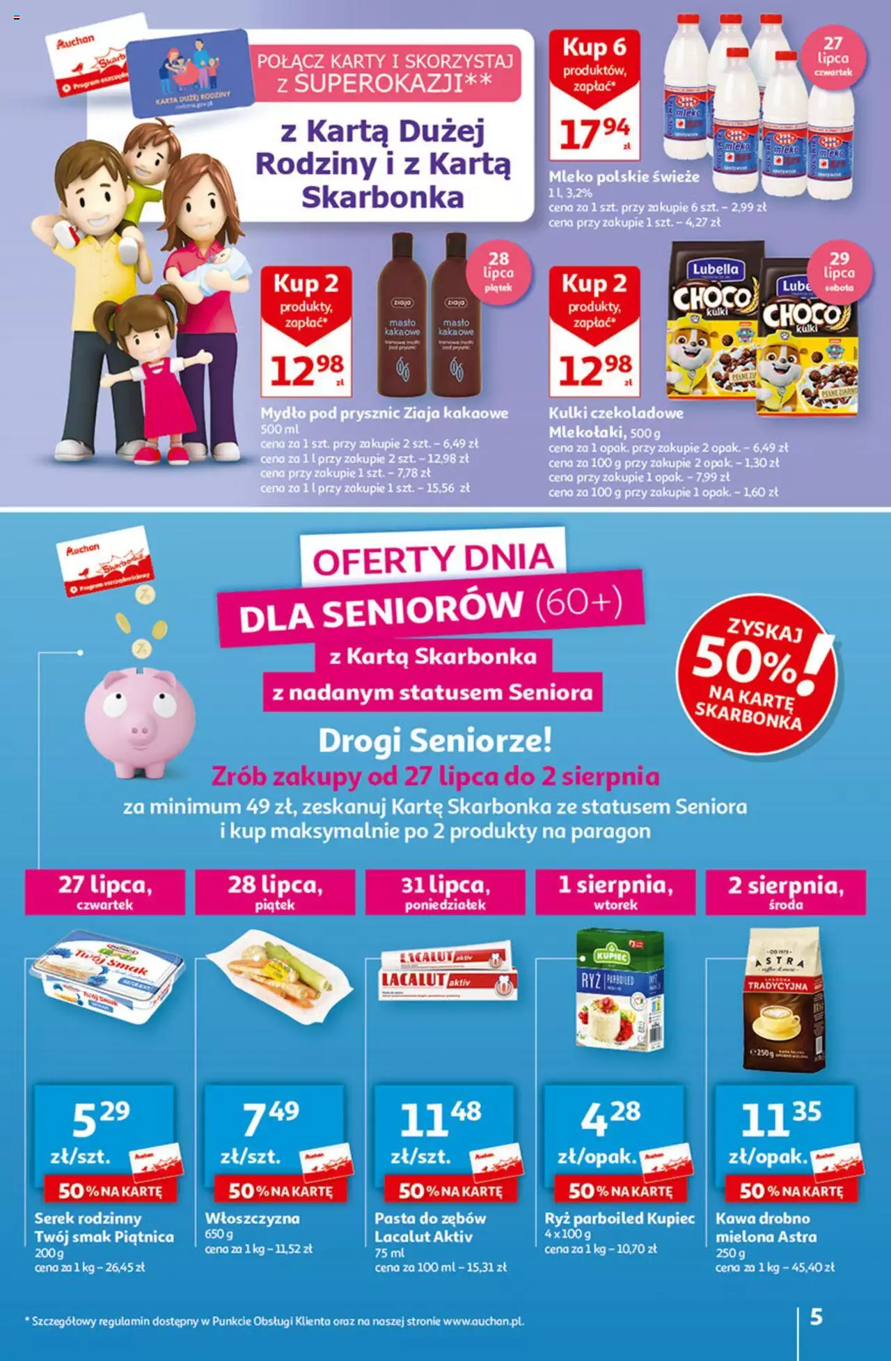 Auchan Tanie Zakupy Hipermarket Gazetka ważna od 27.07.2023 do 02.08.2023 strona 4