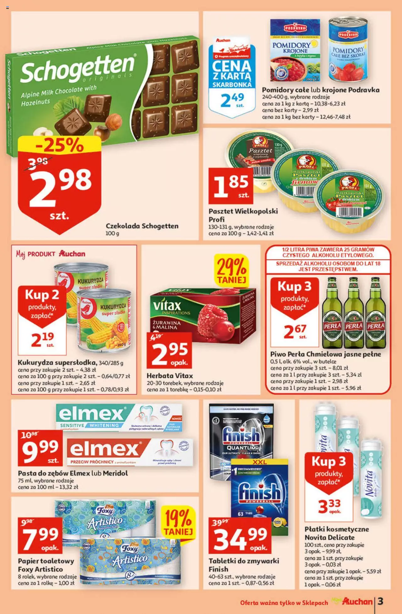 Auchan Tygodniowe przeNISKIE CENY moje Auchan gazetka ważna od  11.08.2022 do 17.08.2022 strona 3