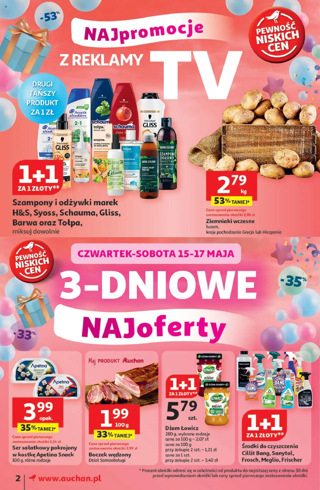 Auchan Urodziny Są Naj Gazetka ważna od 15.05.2025 do 21.05.2025 strona 2