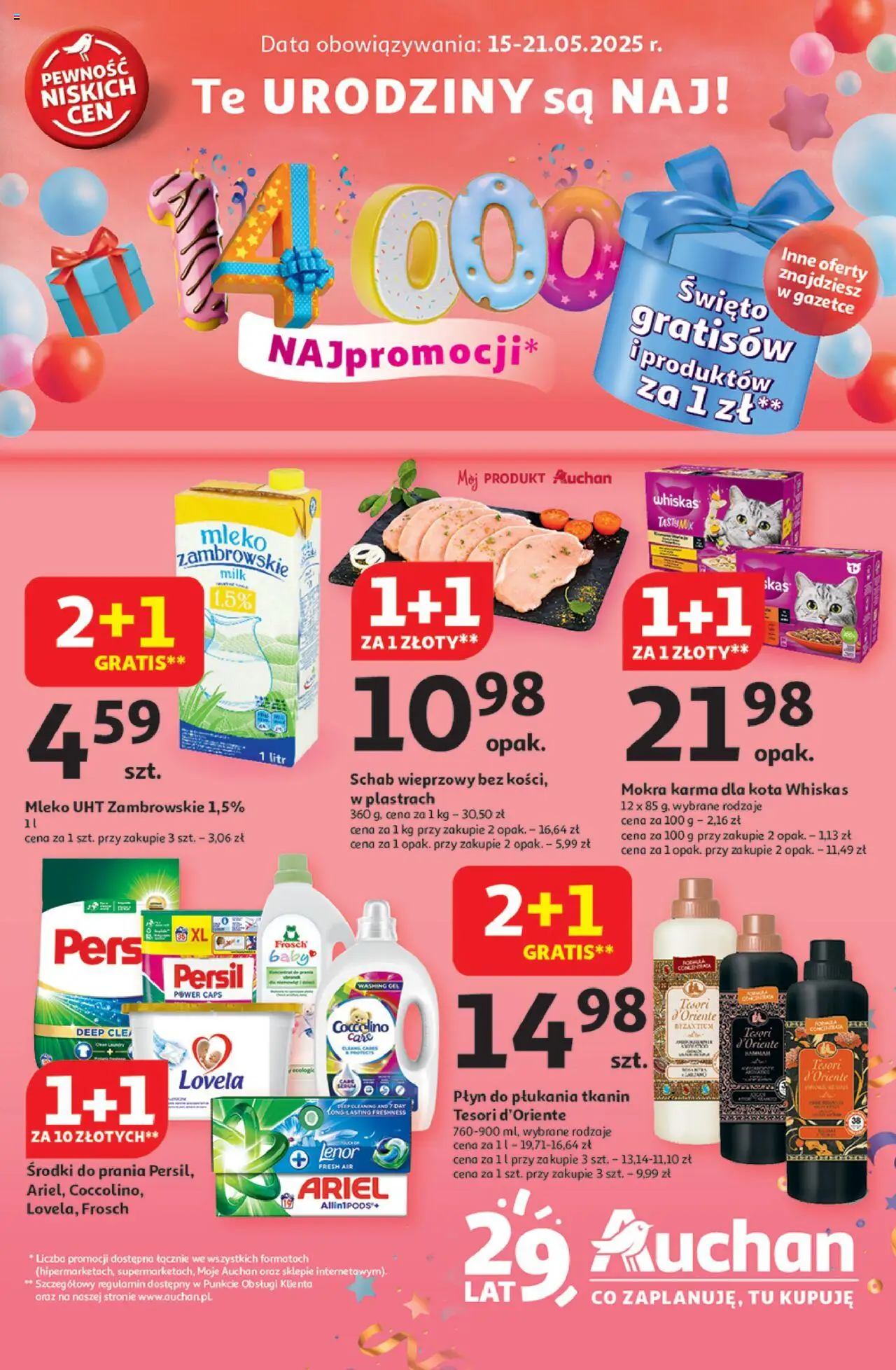 Auchan Urodziny Są Naj Hipermarket Gazetka ważna od 15.05.2025 do 21.05.2025 strona 1