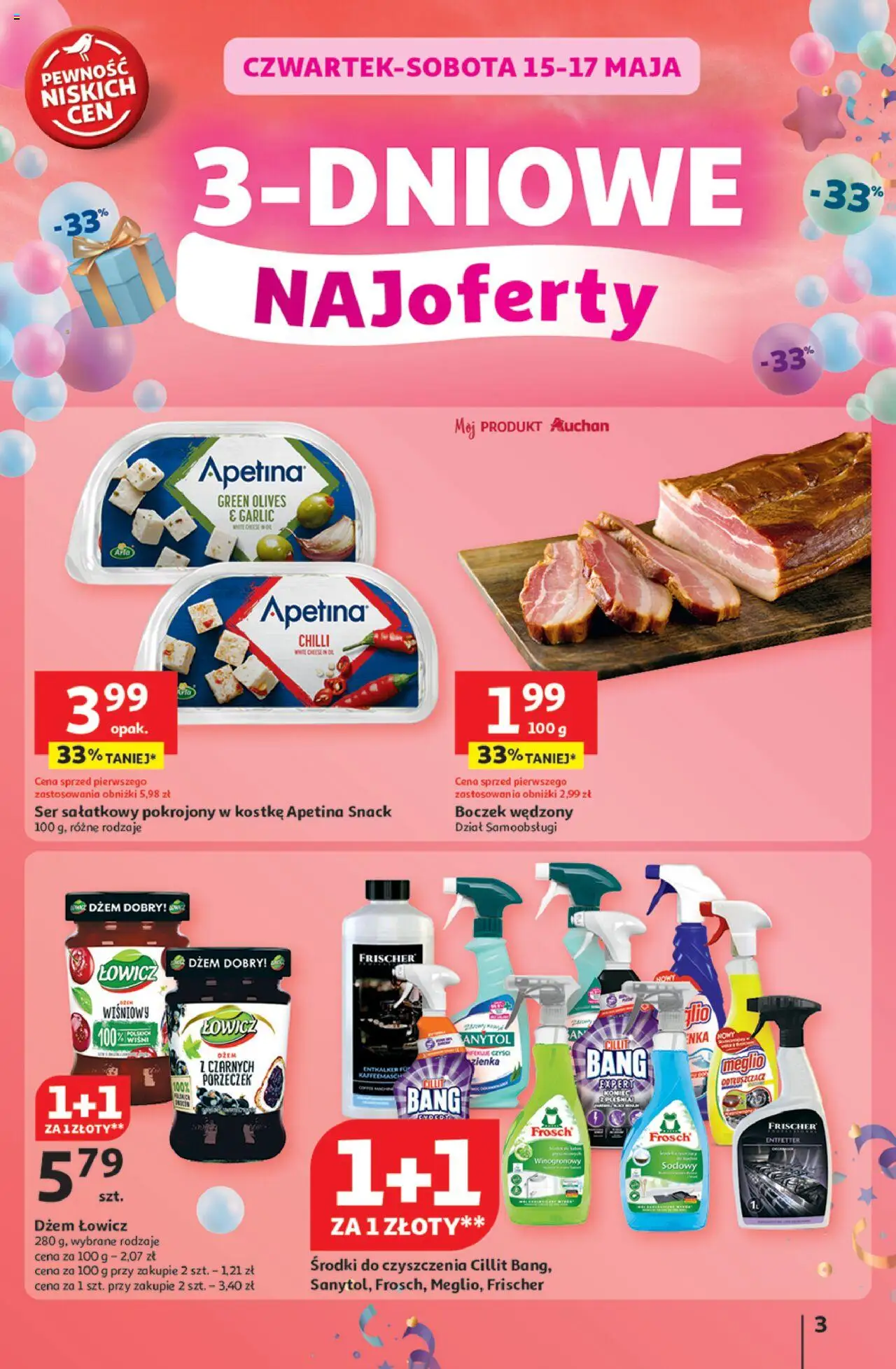 Auchan Urodziny Są Naj Hipermarket Gazetka ważna od 15.05.2025 do 21.05.2025 strona 3