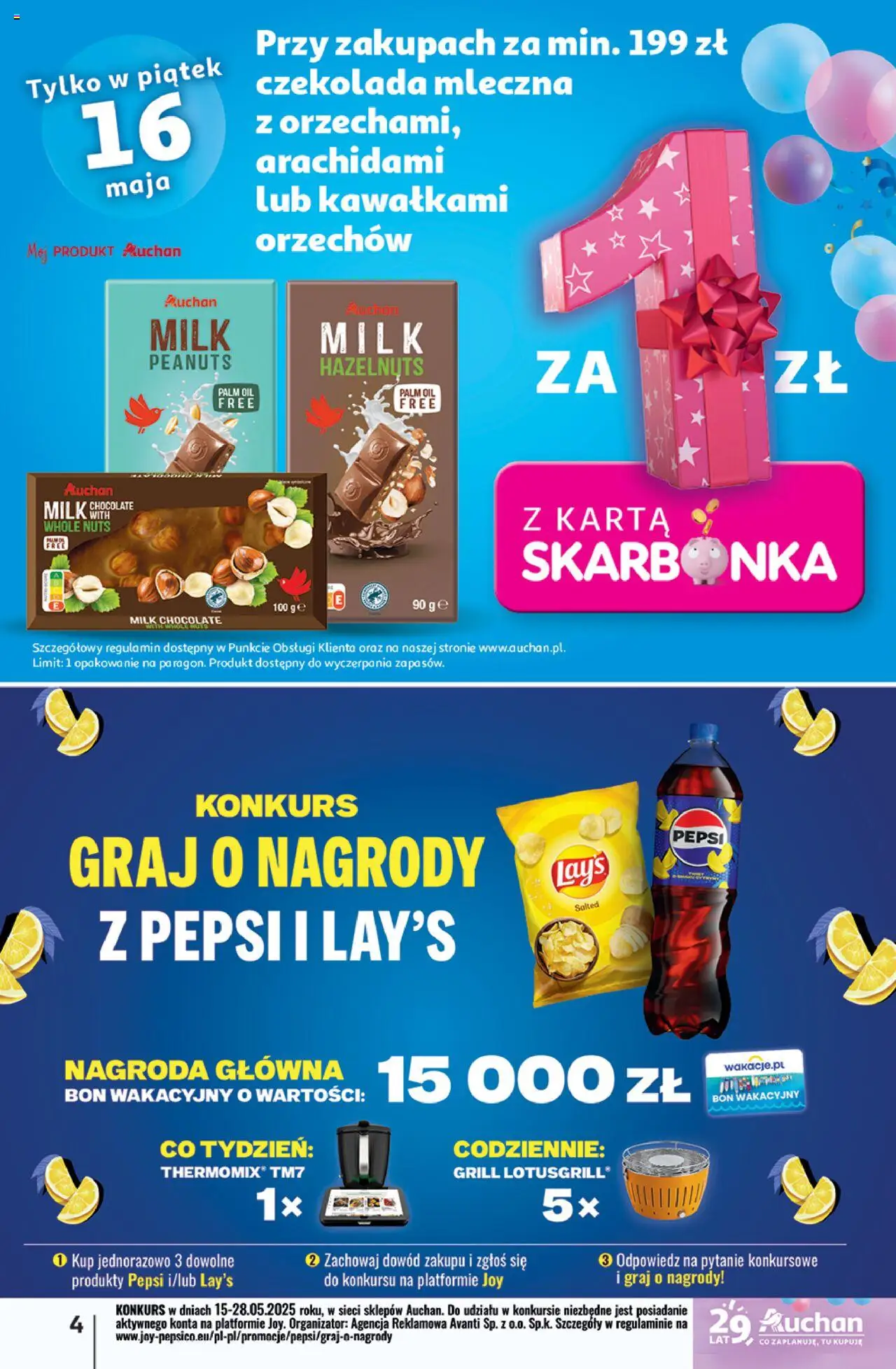 Auchan Urodziny Są Naj Hipermarket Gazetka ważna od 15.05.2025 do 21.05.2025 strona 4