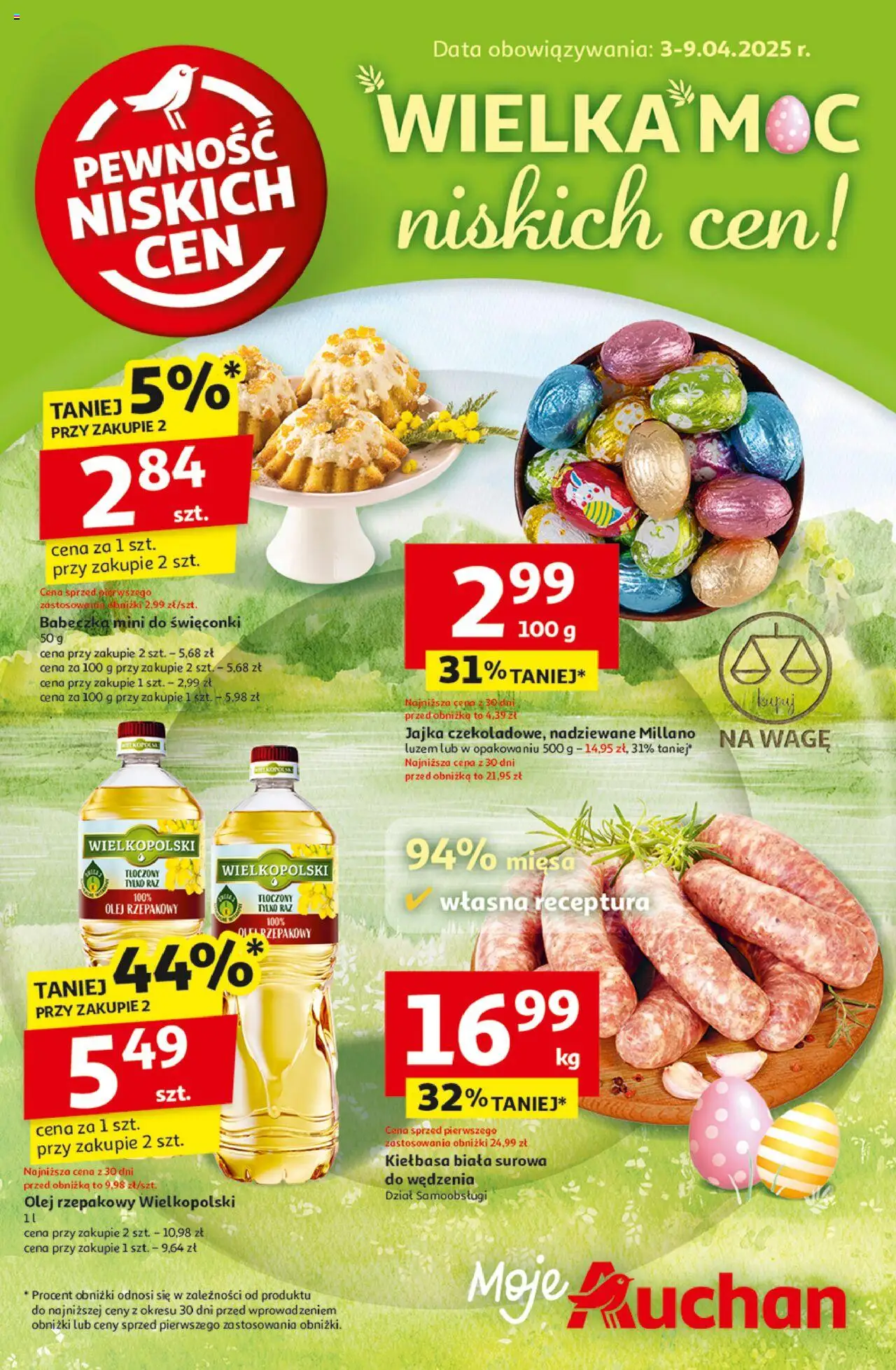Auchan Wielka Moc Niskich Cen Gazetka ważna od 03.04.2025 do 09.04.2025 strona 1