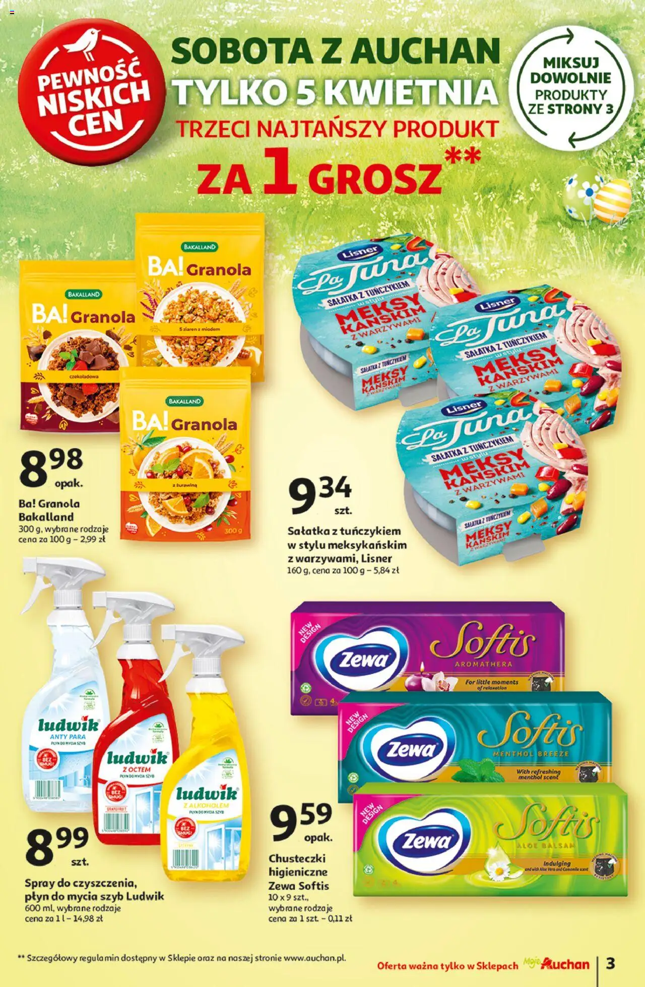 Auchan Wielka Moc Niskich Cen Gazetka ważna od 03.04.2025 do 09.04.2025 strona 3