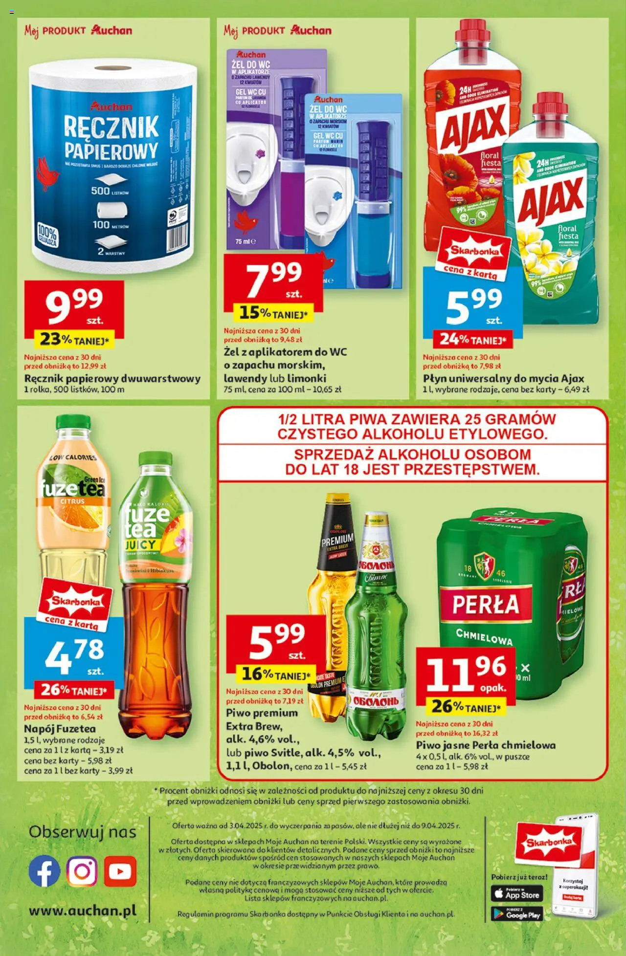 Auchan Wielka Moc Niskich Cen Gazetka ważna od 03.04.2025 do 09.04.2025 strona 10