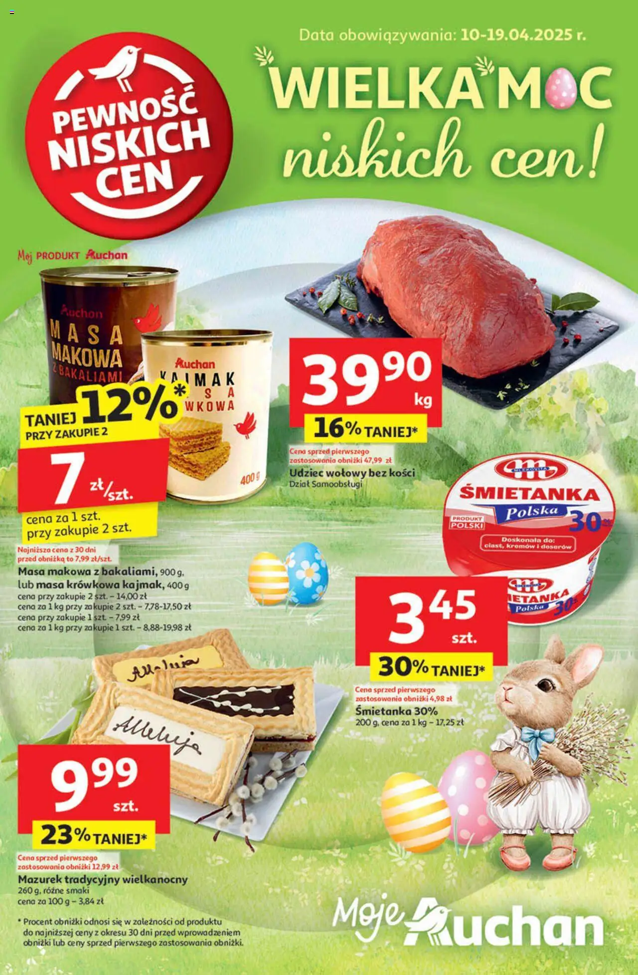 Auchan Wielka Moc Niskich Cen Gazetka ważna od 10.04.2025 do 19.04.2025 strona 1