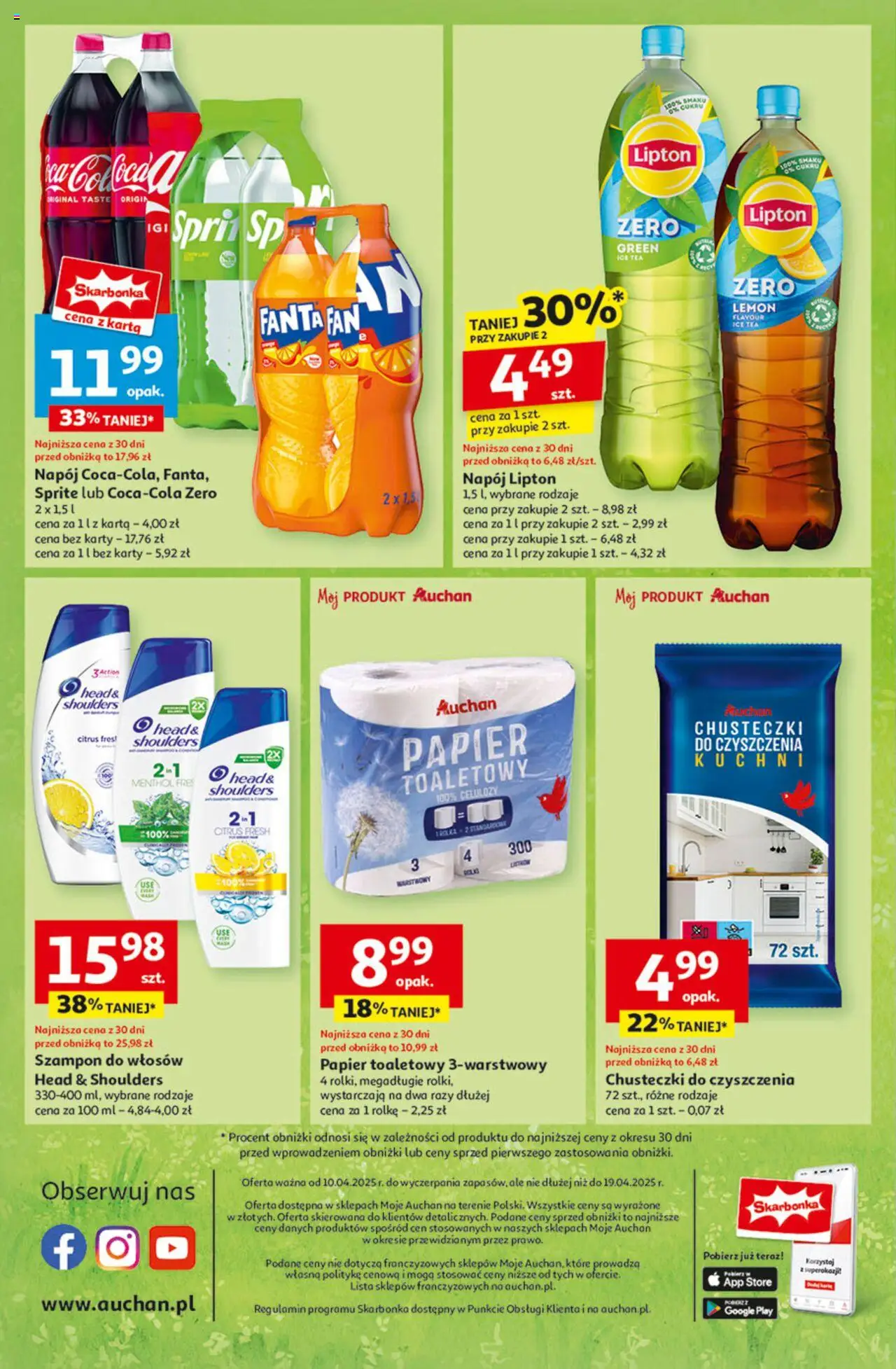 Auchan Wielka Moc Niskich Cen Gazetka ważna od 10.04.2025 do 19.04.2025 strona 10