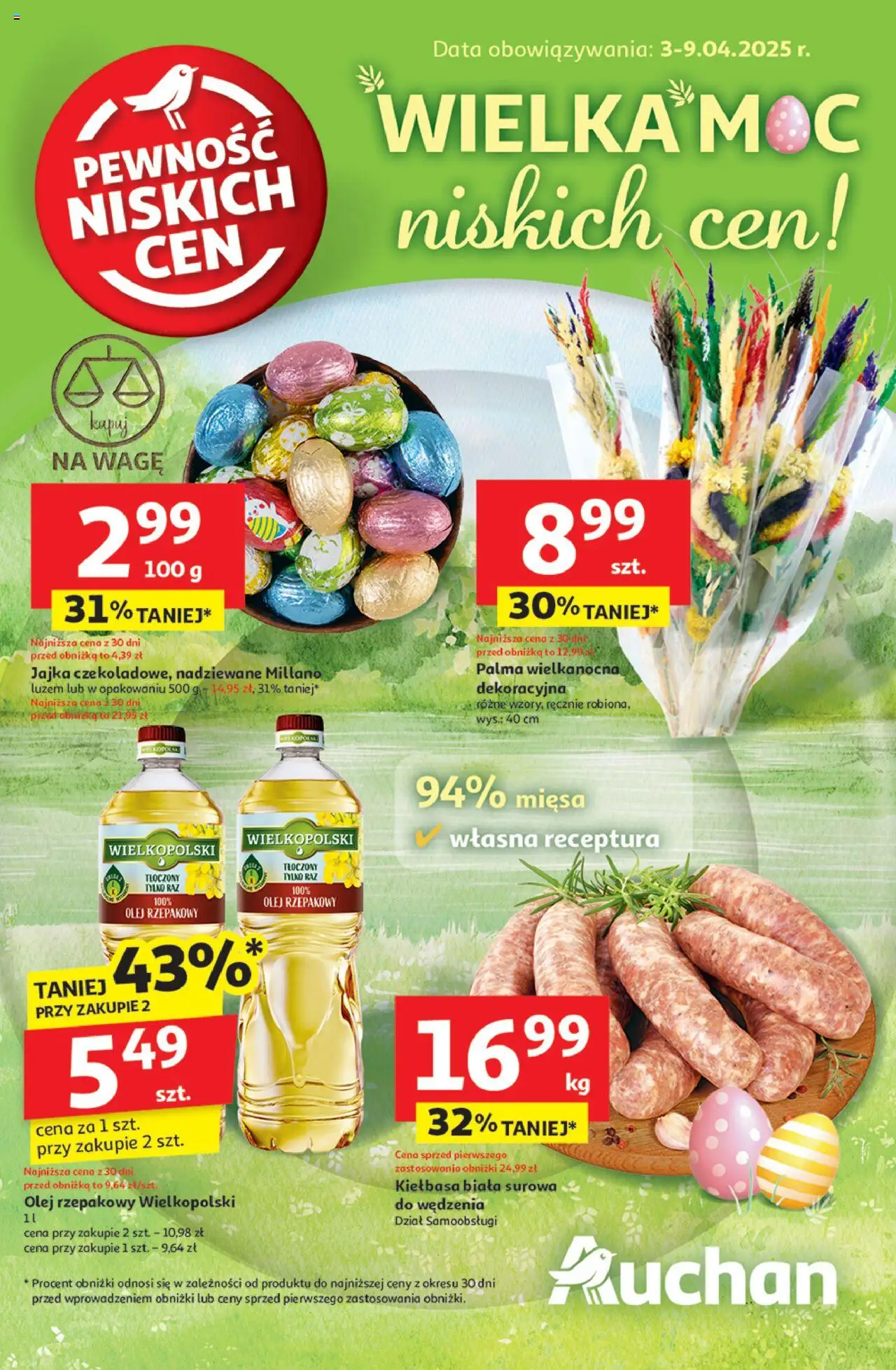 Auchan Wielka Moc Niskich Cen Hipermarket Gazetka ważna od 03.04.2025 do 09.04.2025 strona 1