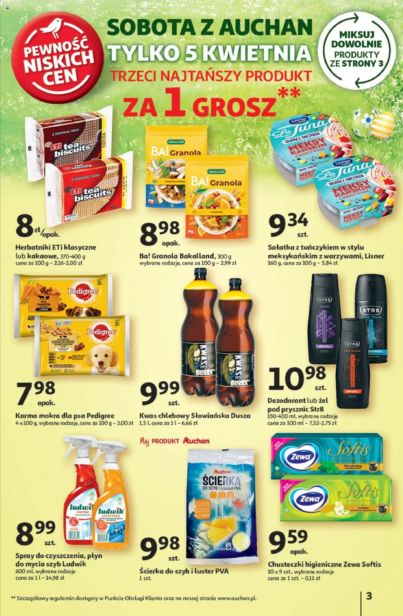Auchan Wielka Moc Niskich Cen Hipermarket Gazetka ważna od 03.04.2025 do 09.04.2025 strona 3
