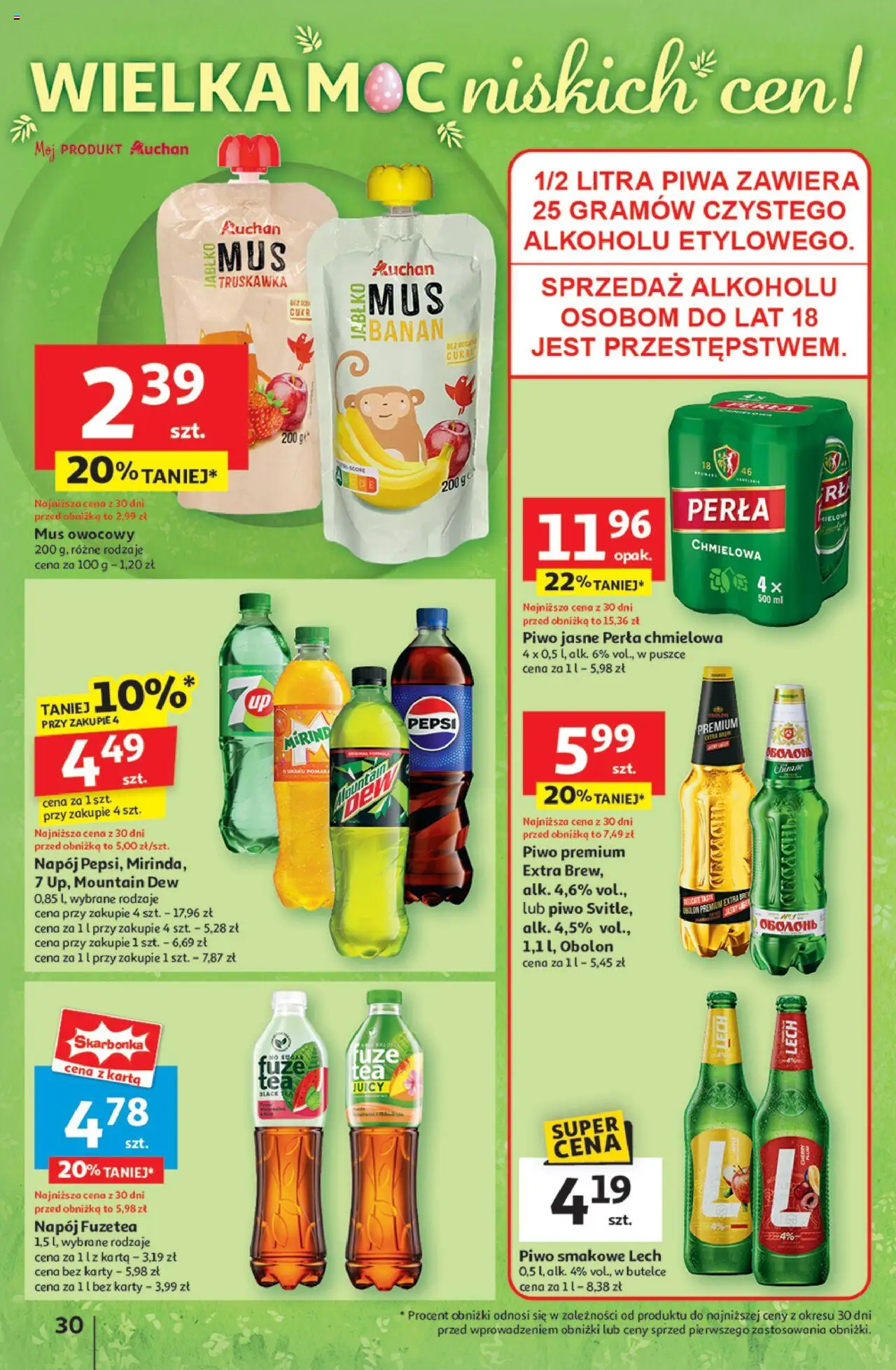 Auchan Wielka Moc Niskich Cen Hipermarket Gazetka ważna od 03.04.2025 do 09.04.2025 strona 32