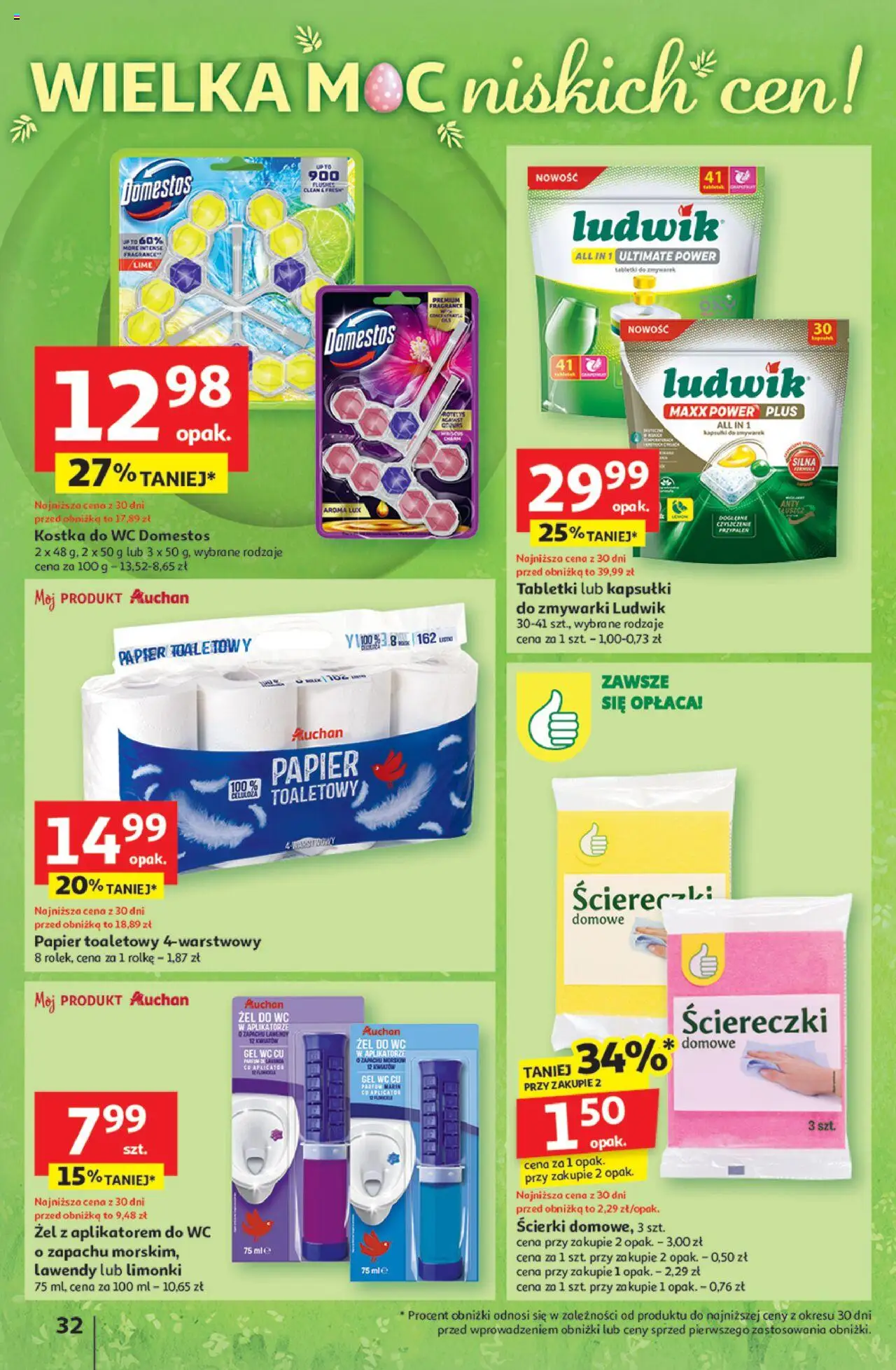 Auchan Wielka Moc Niskich Cen Hipermarket Gazetka ważna od 03.04.2025 do 09.04.2025 strona 34