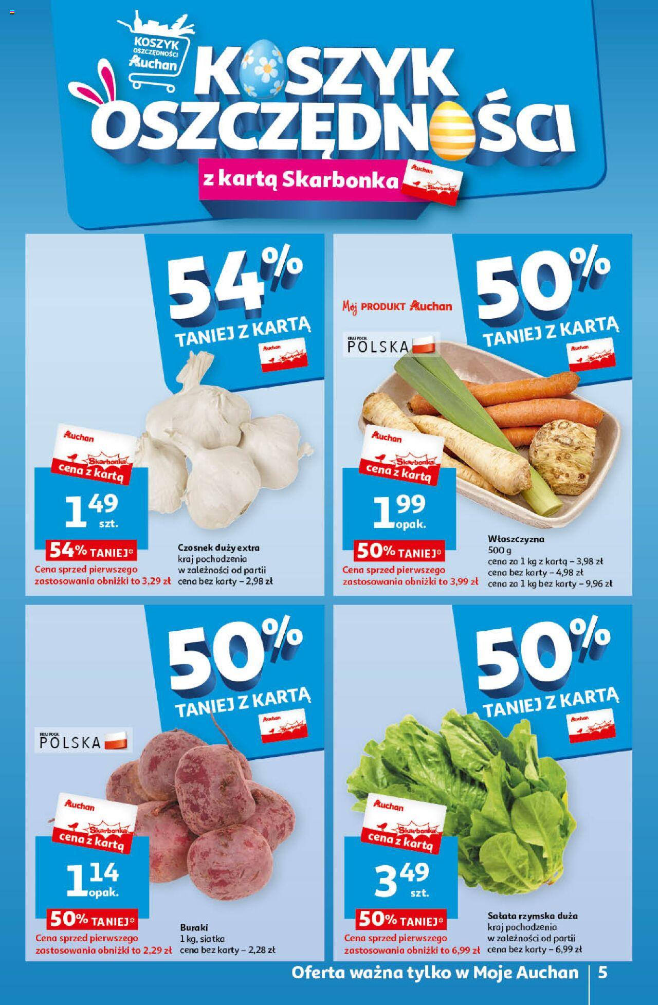 Auchan Wielkanoc z najlepszej cenie! Część 1  Gazetka ważna od 14.03.2024 do 20.03.2024 strona 5