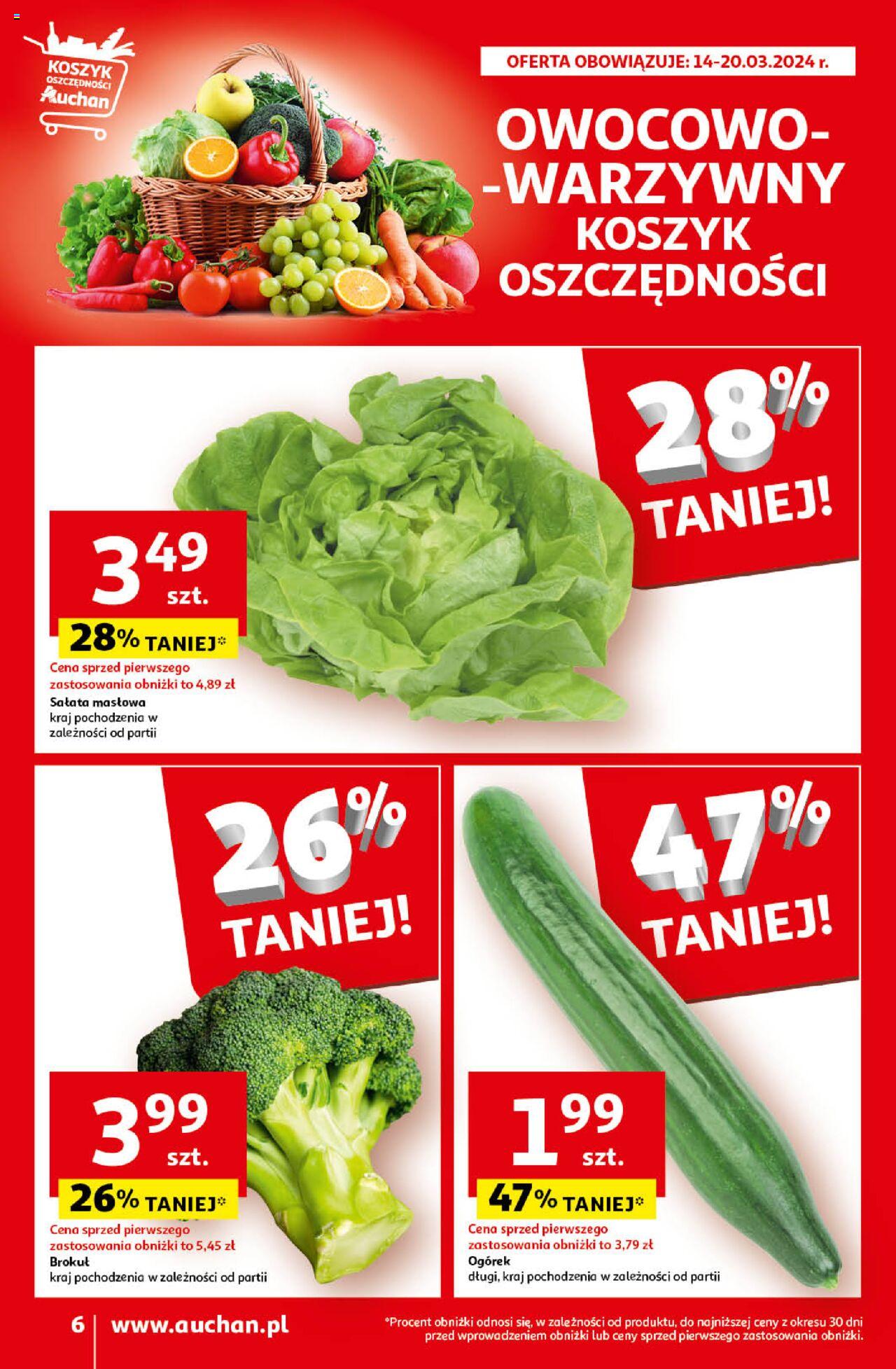 Auchan Wielkanoc z najlepszej cenie! Część 1  Gazetka ważna od 14.03.2024 do 20.03.2024 strona 6