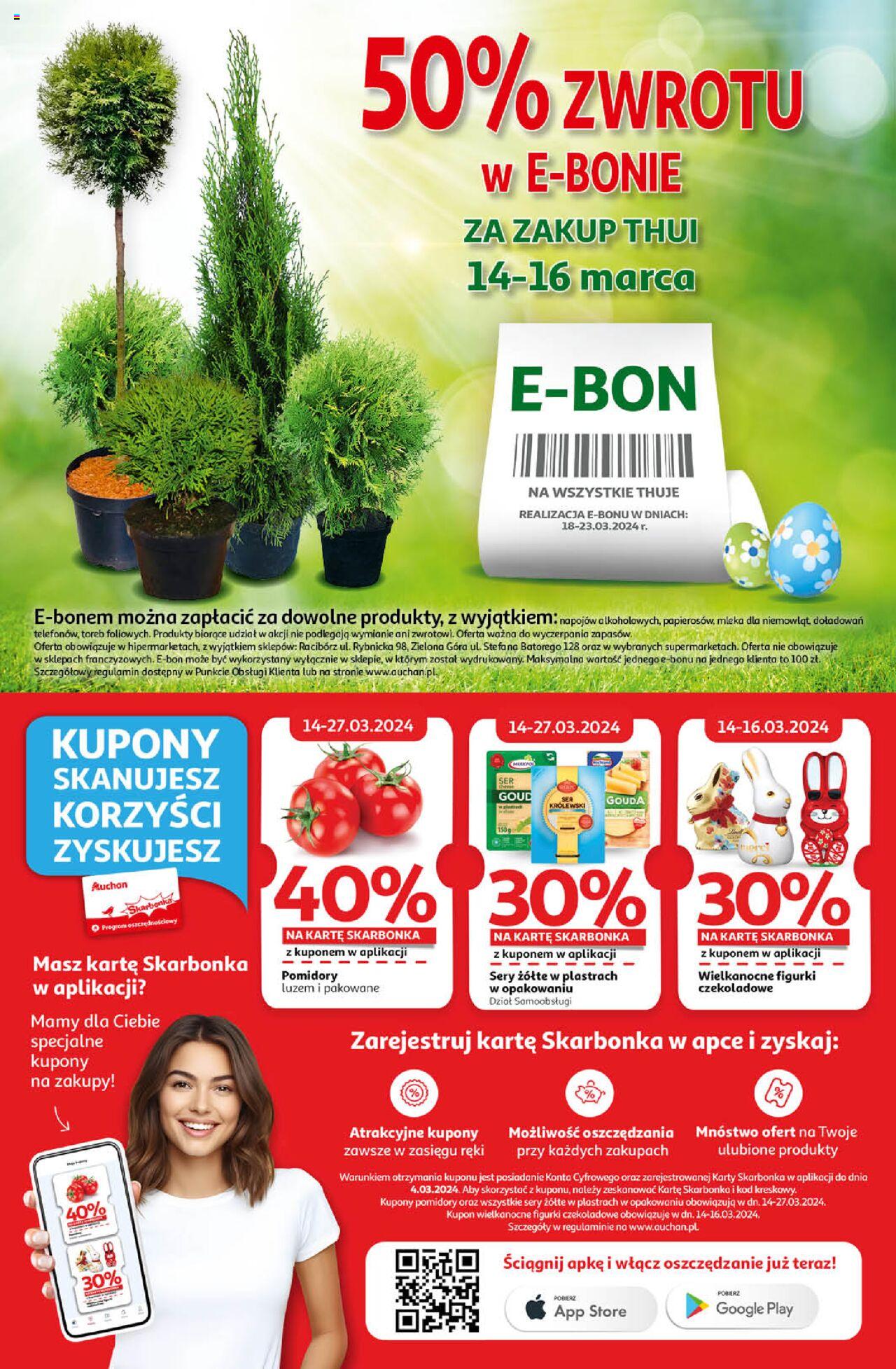 Auchan Wielkanoc z najlepszej cenie! Część 1. Hipermarket Gazetka ważna od 14.03.2024 do 20.03.2024 strona 2