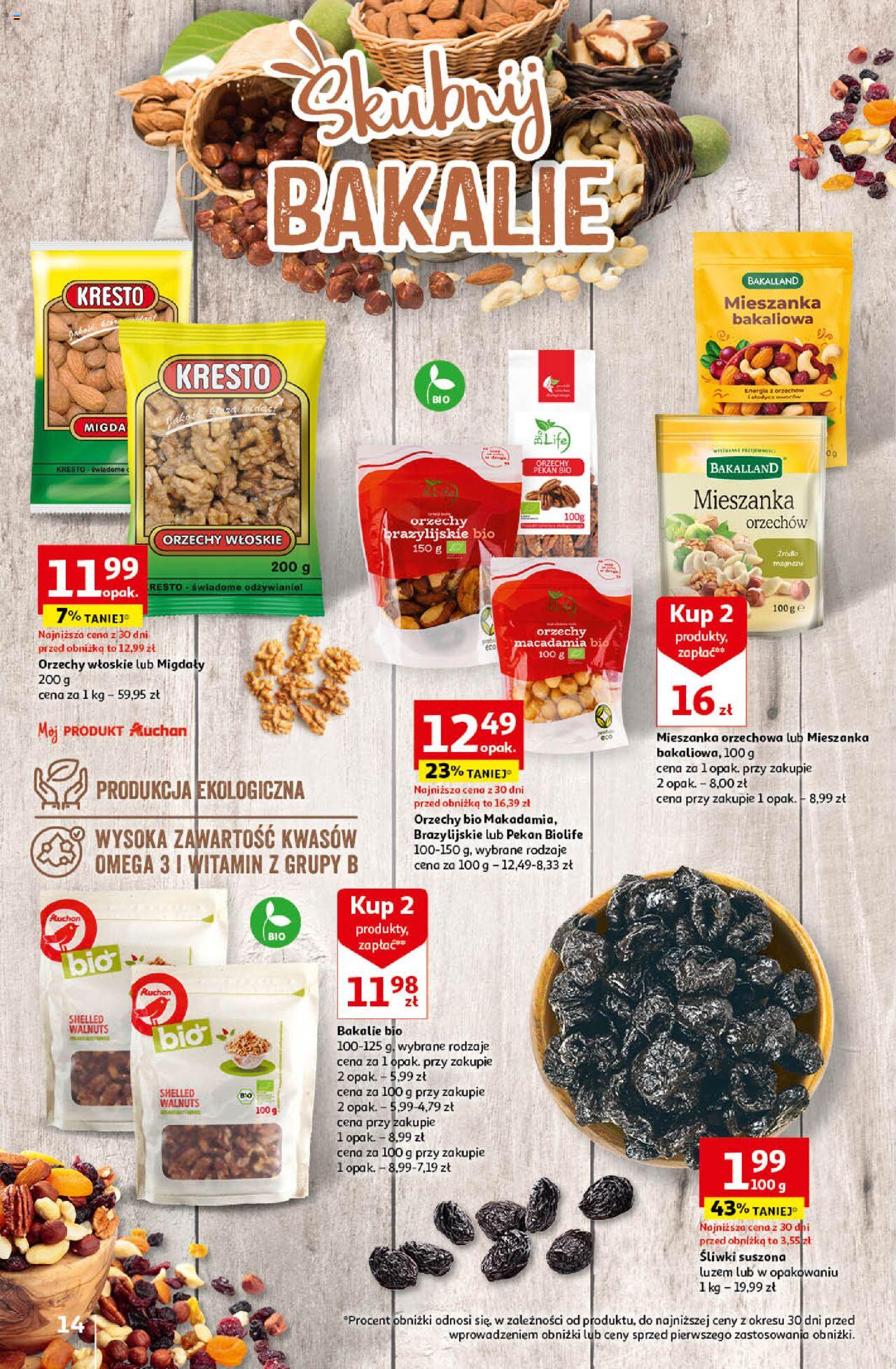 Auchan Wielkanoc z najlepszej cenie! Część 1. Hipermarket Gazetka ważna od 14.03.2024 do 20.03.2024 strona 14