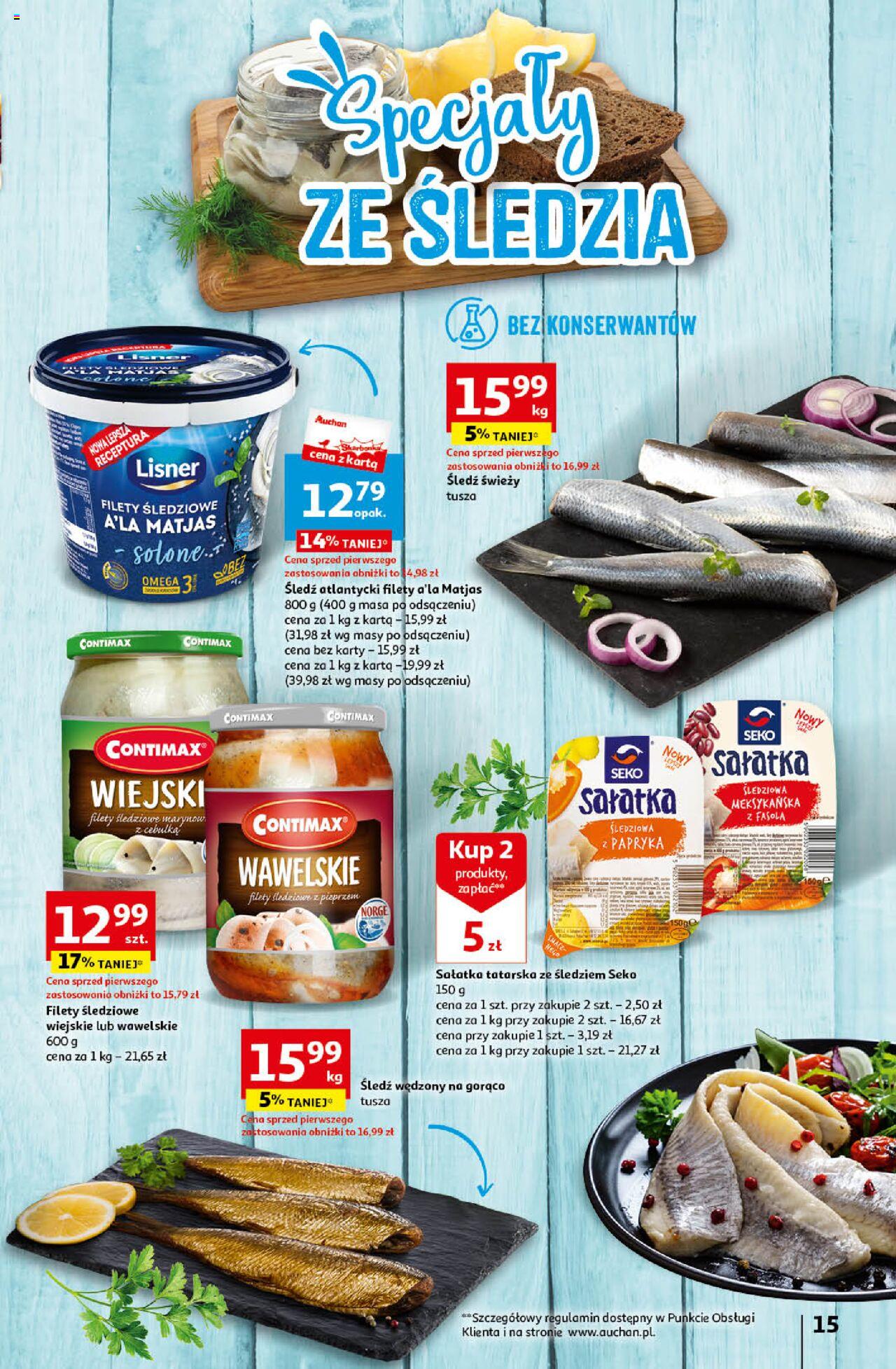 Auchan Wielkanoc z najlepszej cenie! Część 1. Hipermarket Gazetka ważna od 14.03.2024 do 20.03.2024 strona 15