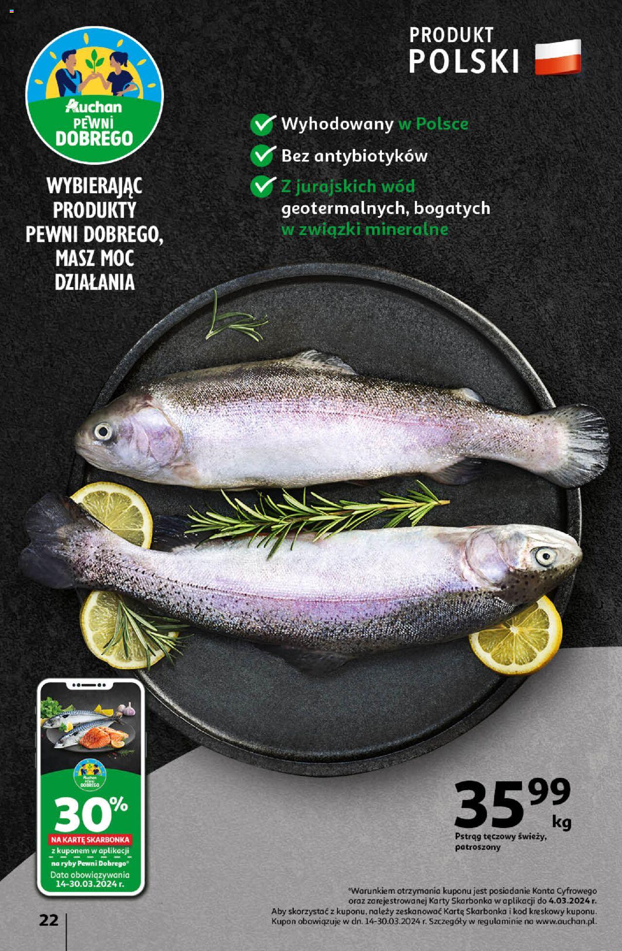 Auchan Wielkanoc z najlepszej cenie! Część 1. Hipermarket Gazetka ważna od 14.03.2024 do 20.03.2024 strona 22