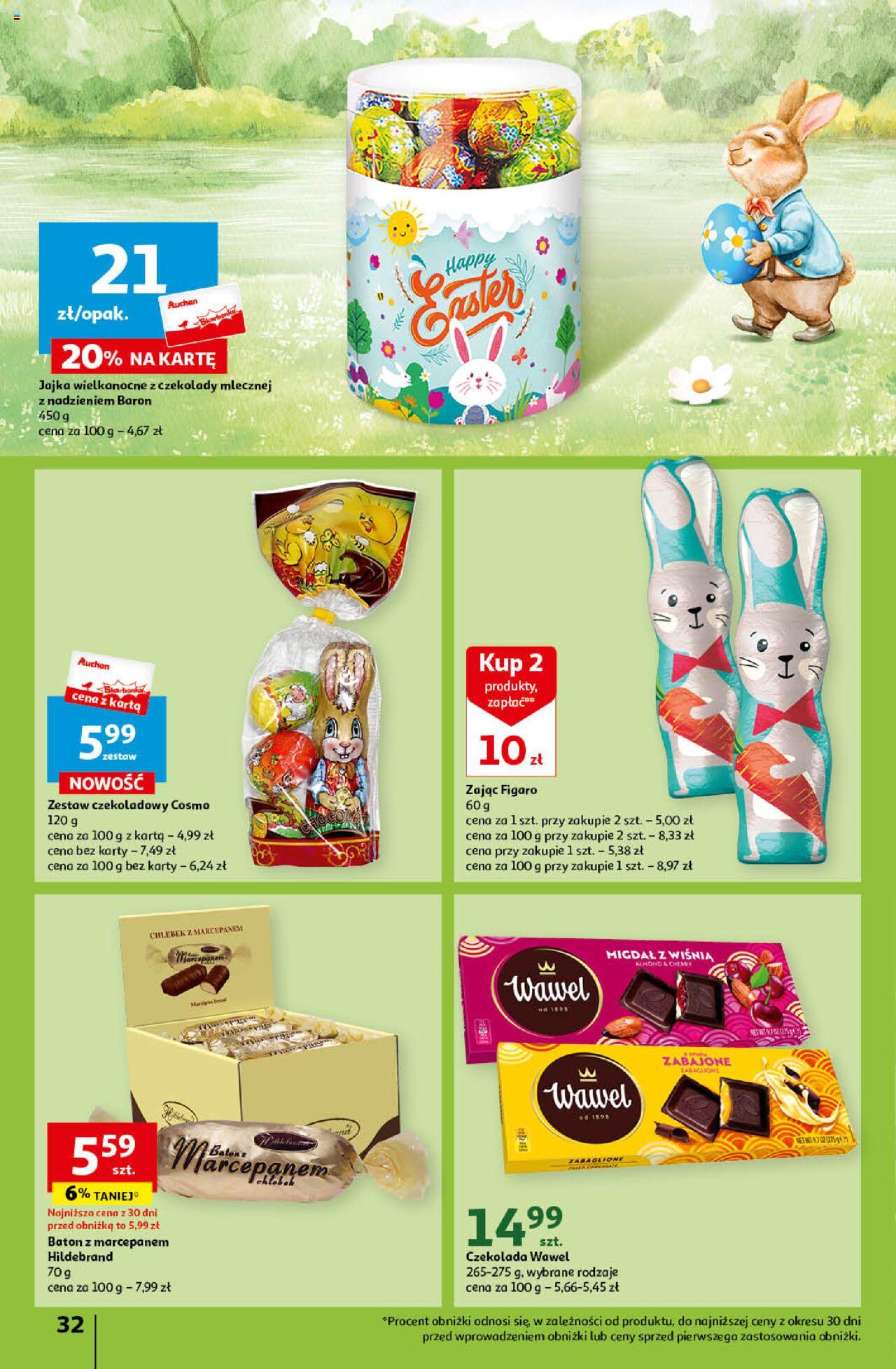 Auchan Wielkanoc z najlepszej cenie! Część 1. Hipermarket Gazetka ważna od 14.03.2024 do 20.03.2024 strona 32