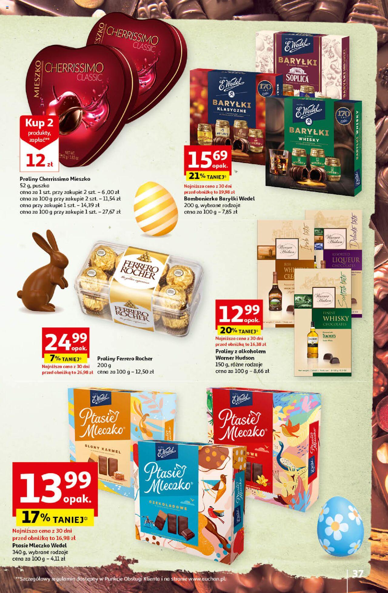 Auchan Wielkanoc z najlepszej cenie! Część 1. Hipermarket Gazetka ważna od 14.03.2024 do 20.03.2024 strona 37