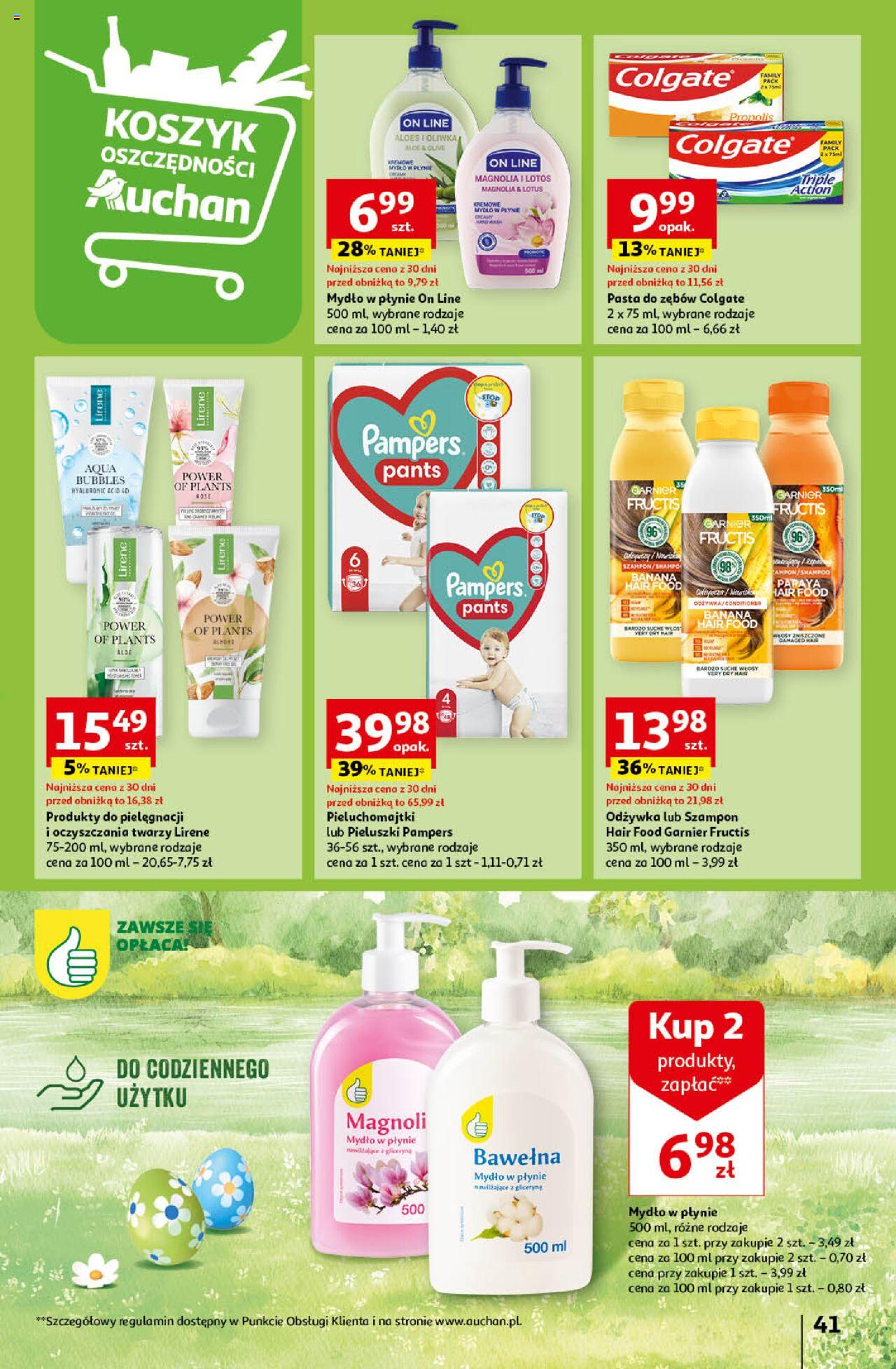 Auchan Wielkanoc z najlepszej cenie! Część 1. Hipermarket Gazetka ważna od 14.03.2024 do 20.03.2024 strona 41