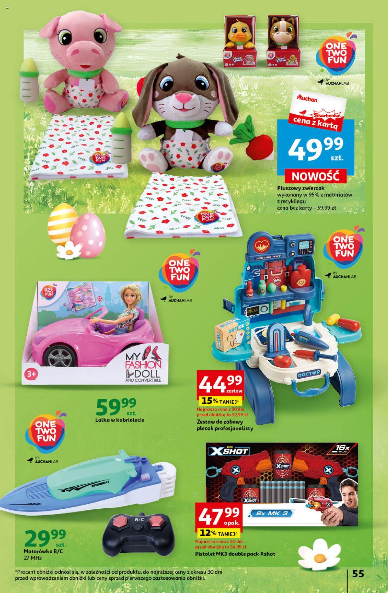 Auchan Wielkanoc z najlepszej cenie! Część 1. Hipermarket Gazetka ważna od 14.03.2024 do 20.03.2024 strona 55