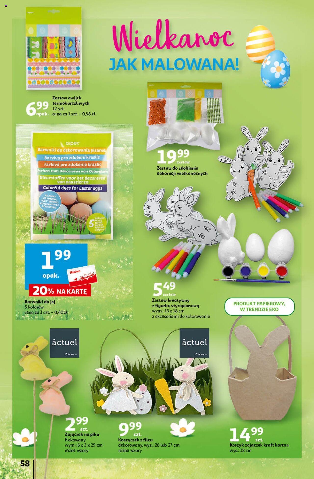 Auchan Wielkanoc z najlepszej cenie! Część 1. Hipermarket Gazetka ważna od 14.03.2024 do 20.03.2024 strona 57