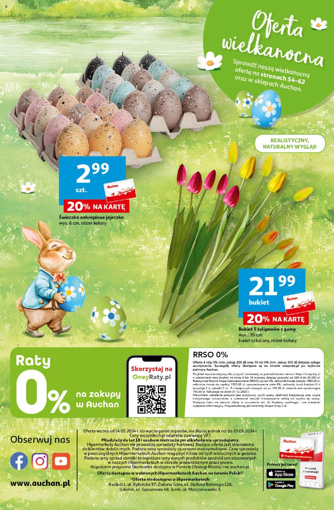 Auchan Wielkanoc z najlepszej cenie! Część 1. Hipermarket Gazetka ważna od 14.03.2024 do 20.03.2024 strona 58