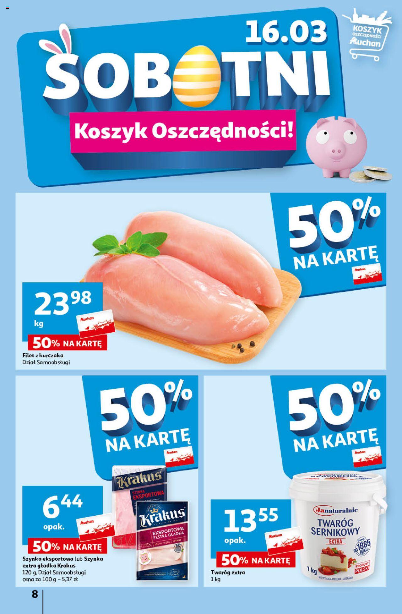 Auchan Wielkanoc z najlepszej cenie! Część 1. Hipermarket Gazetka ważna od 14.03.2024 do 20.03.2024 strona 8