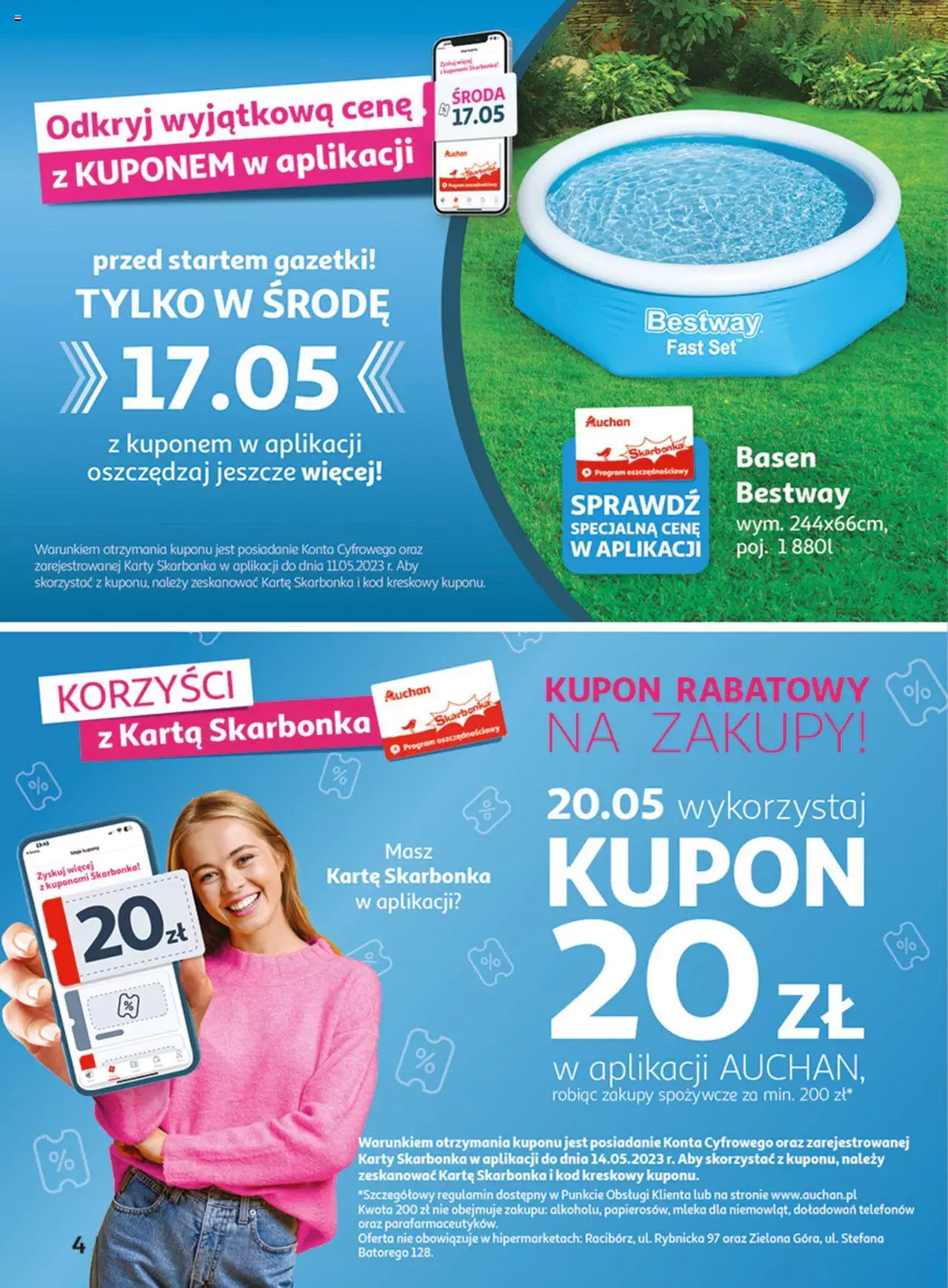 Auchan Wielkie majowe odkrycia cenowe część #4 Hipermarket Gazetka ważna od 18.05.2023 do 27.05.2023 strona 4