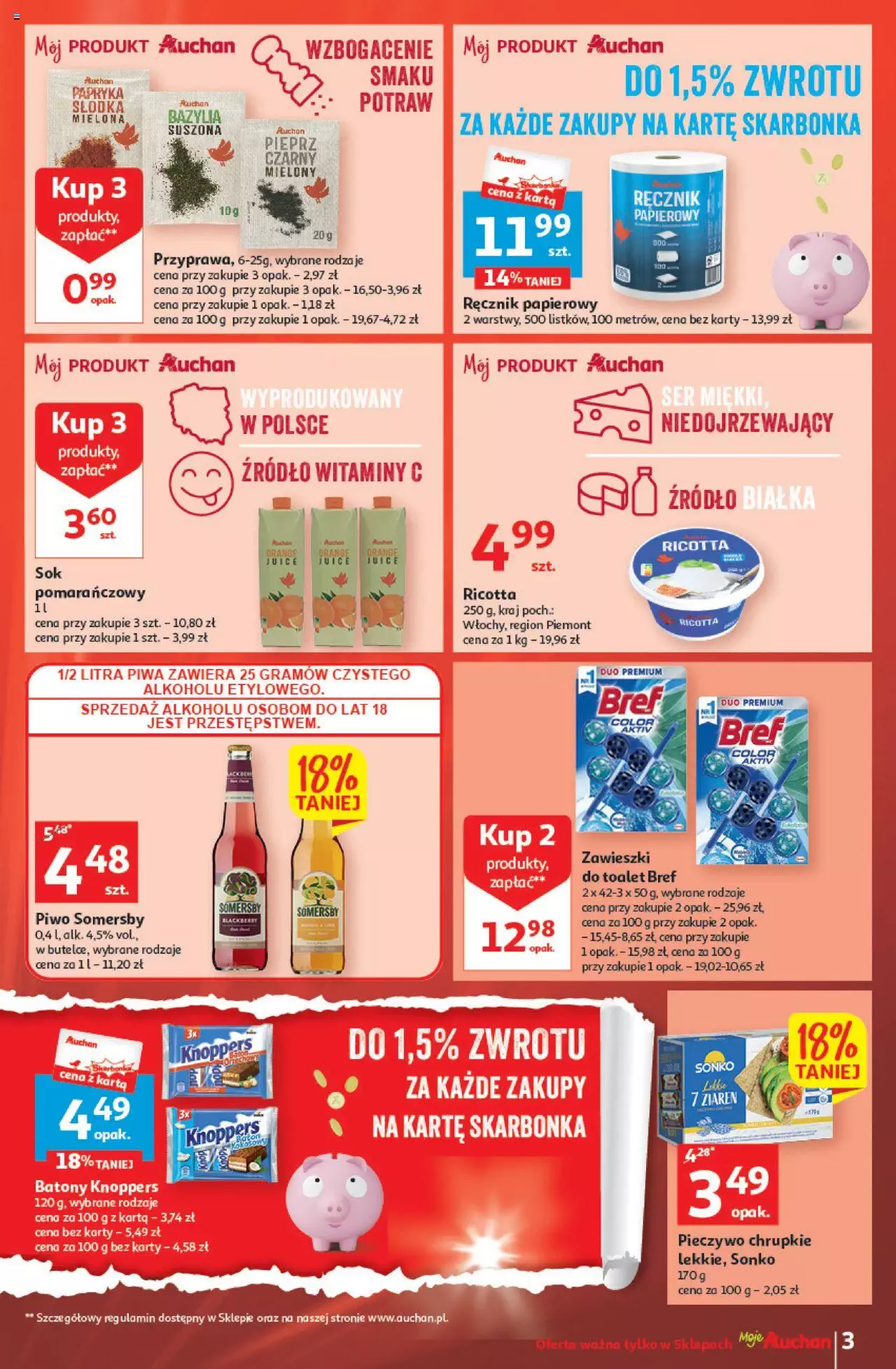Auchan Wielkie majowe odkrycia cenowe Gazetka ważna od 04.05.2023 do 10.05.2023 strona 3