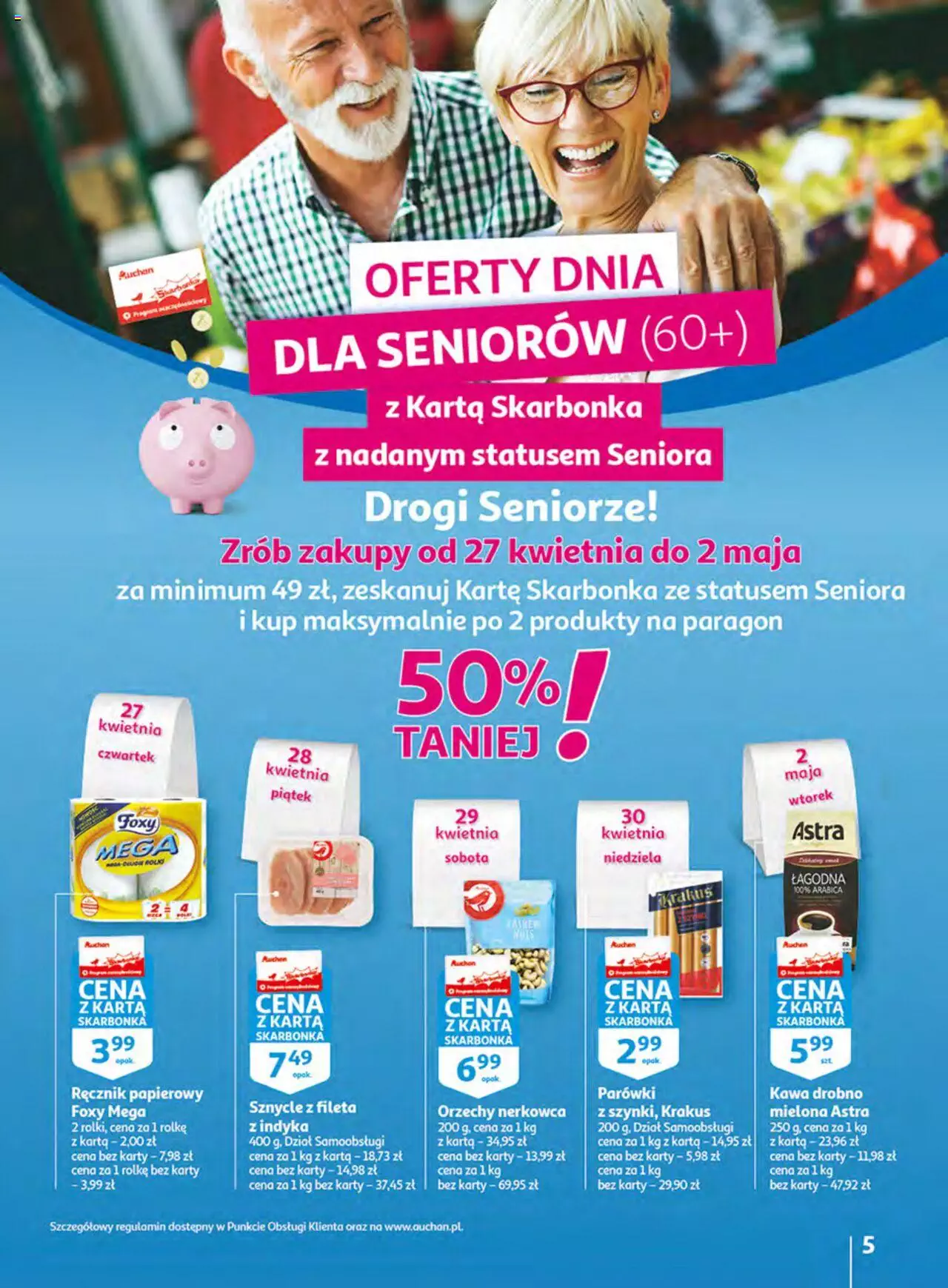 Auchan Wielkie majowe odkrycia cenowe Hipermarket Gazetka ważna od 27.04.2023 do 02.05.2023 strona 4