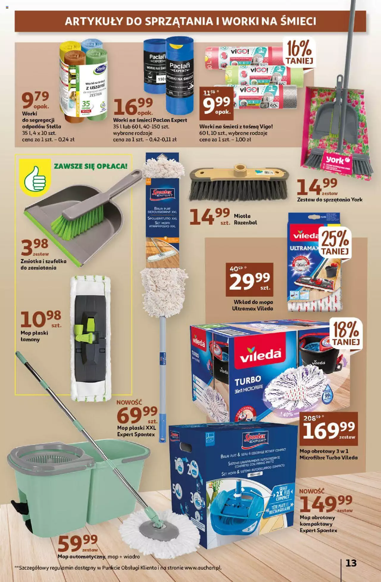 Auchan Wielkie Porządki w niskich cenach Hipermarket Gazetka ważna  od 16.02.2023 do 22.02.2023 strona 13