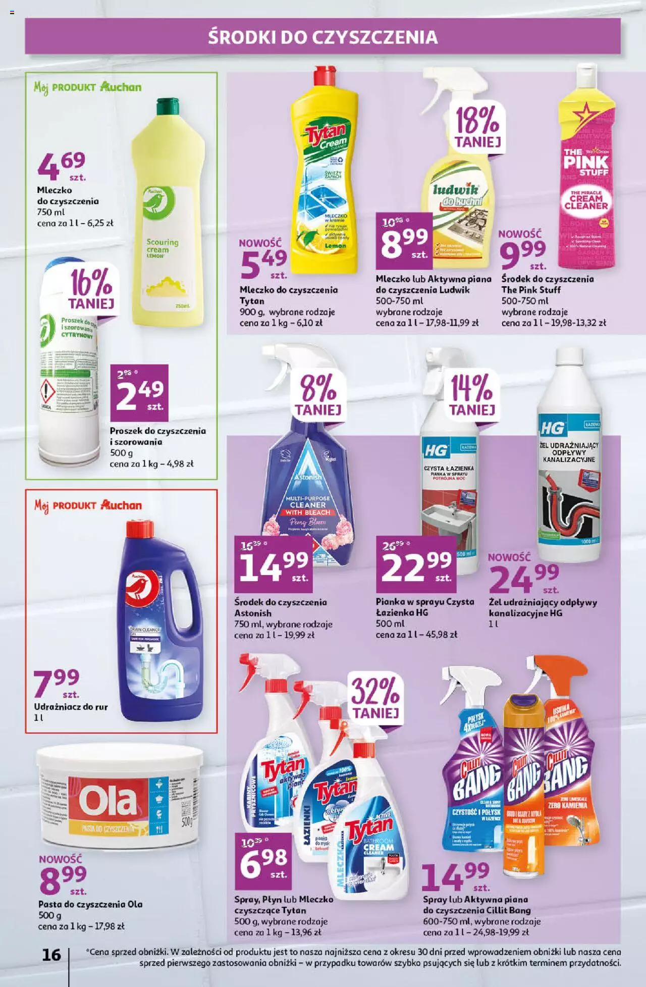 Auchan Wielkie Porządki w niskich cenach Hipermarket Gazetka ważna  od 16.02.2023 do 22.02.2023 strona 16