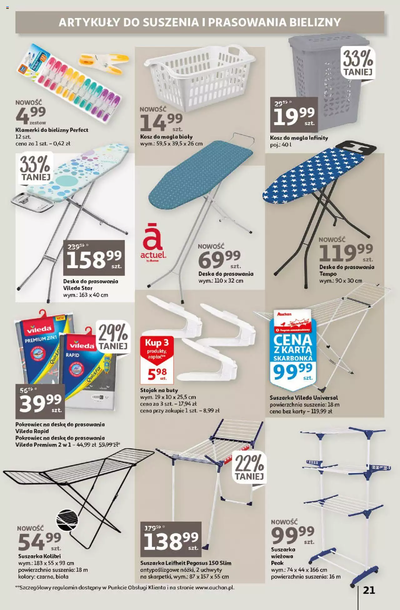 Auchan Wielkie Porządki w niskich cenach Hipermarket Gazetka ważna  od 16.02.2023 do 22.02.2023 strona 21