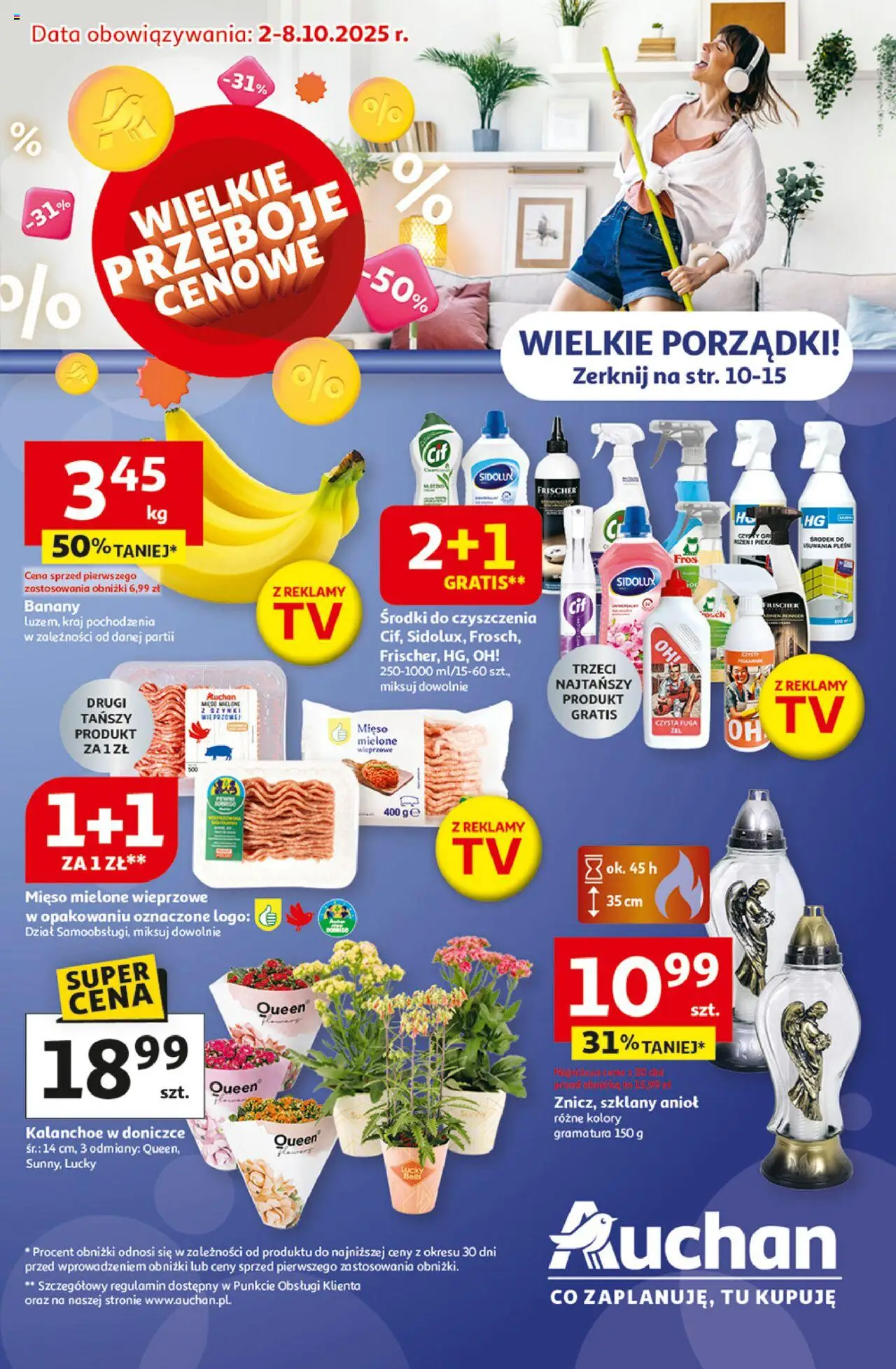 Auchan Wielkie przeboje cenowe Hipermarket Gazetka ważna od 02.10.2025 do 08.10.2025 strona 1