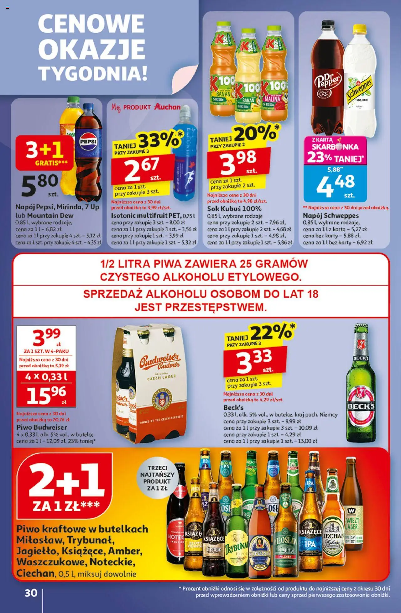 Auchan Wielkie przeboje cenowe Hipermarket Gazetka ważna od 02.10.2025 do 08.10.2025 strona 30
