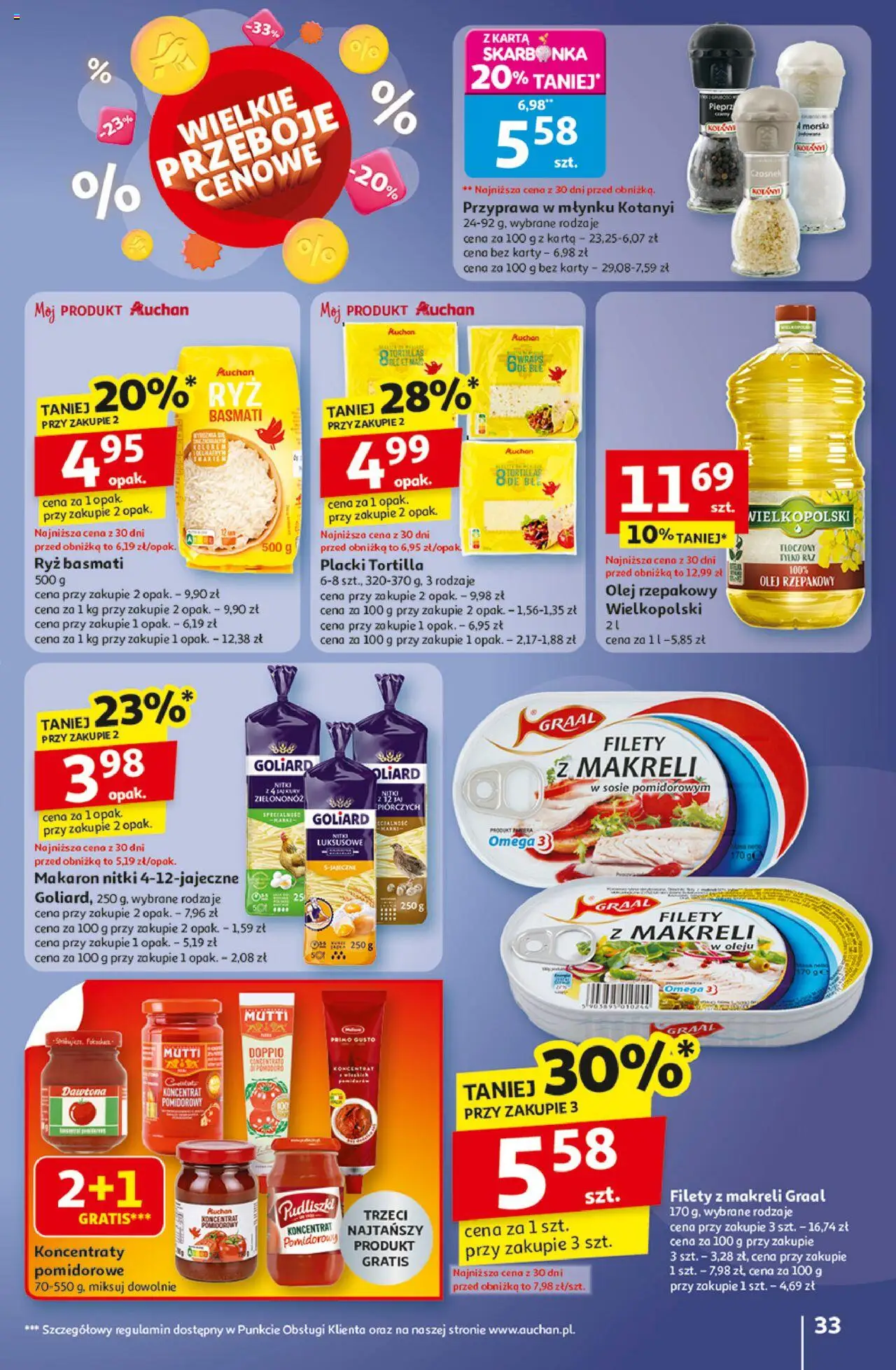 Auchan Wielkie przeboje cenowe Hipermarket Gazetka ważna od 02.10.2025 do 08.10.2025 strona 33